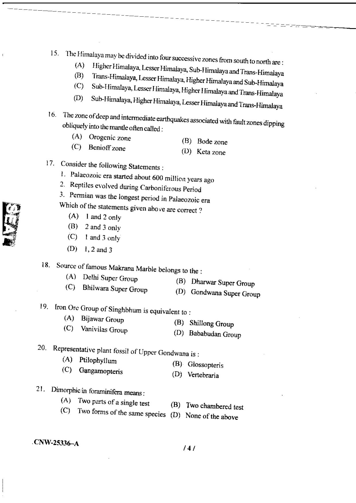 KUET 2023 M.Sc. Geology Question Paper - Page 52