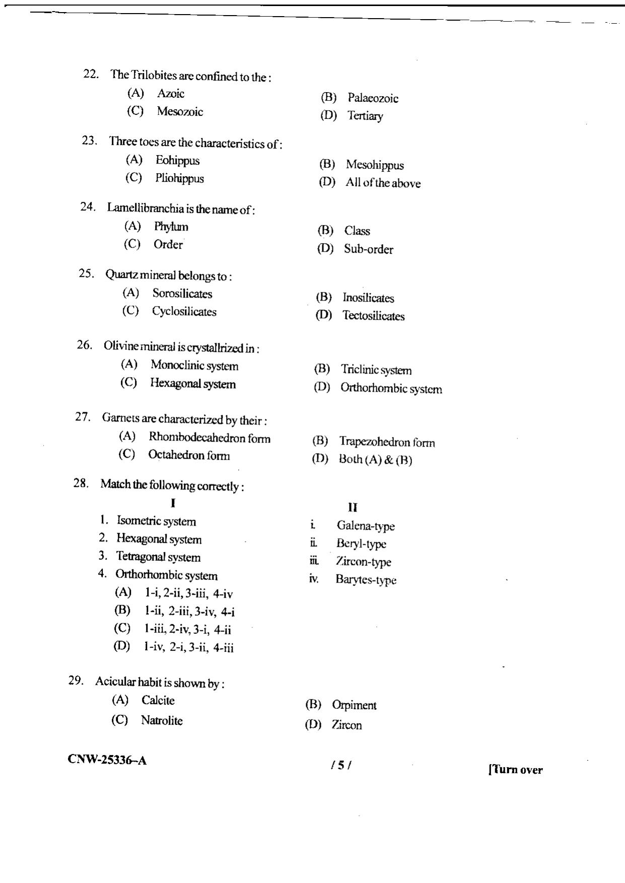 KUET 2023 M.Sc. Geology Question Paper - Page 53