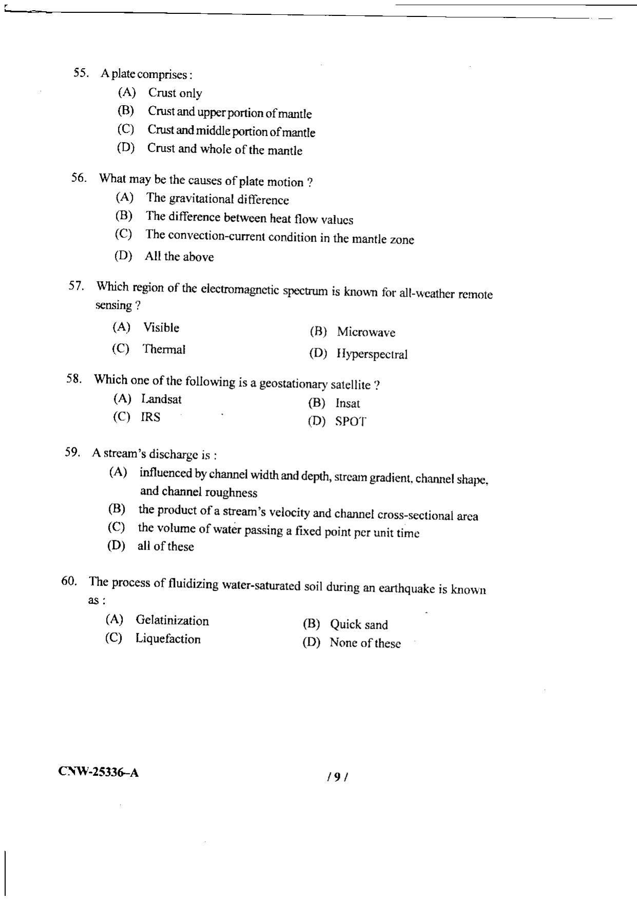 KUET 2023 M.Sc. Geology Question Paper - Page 57