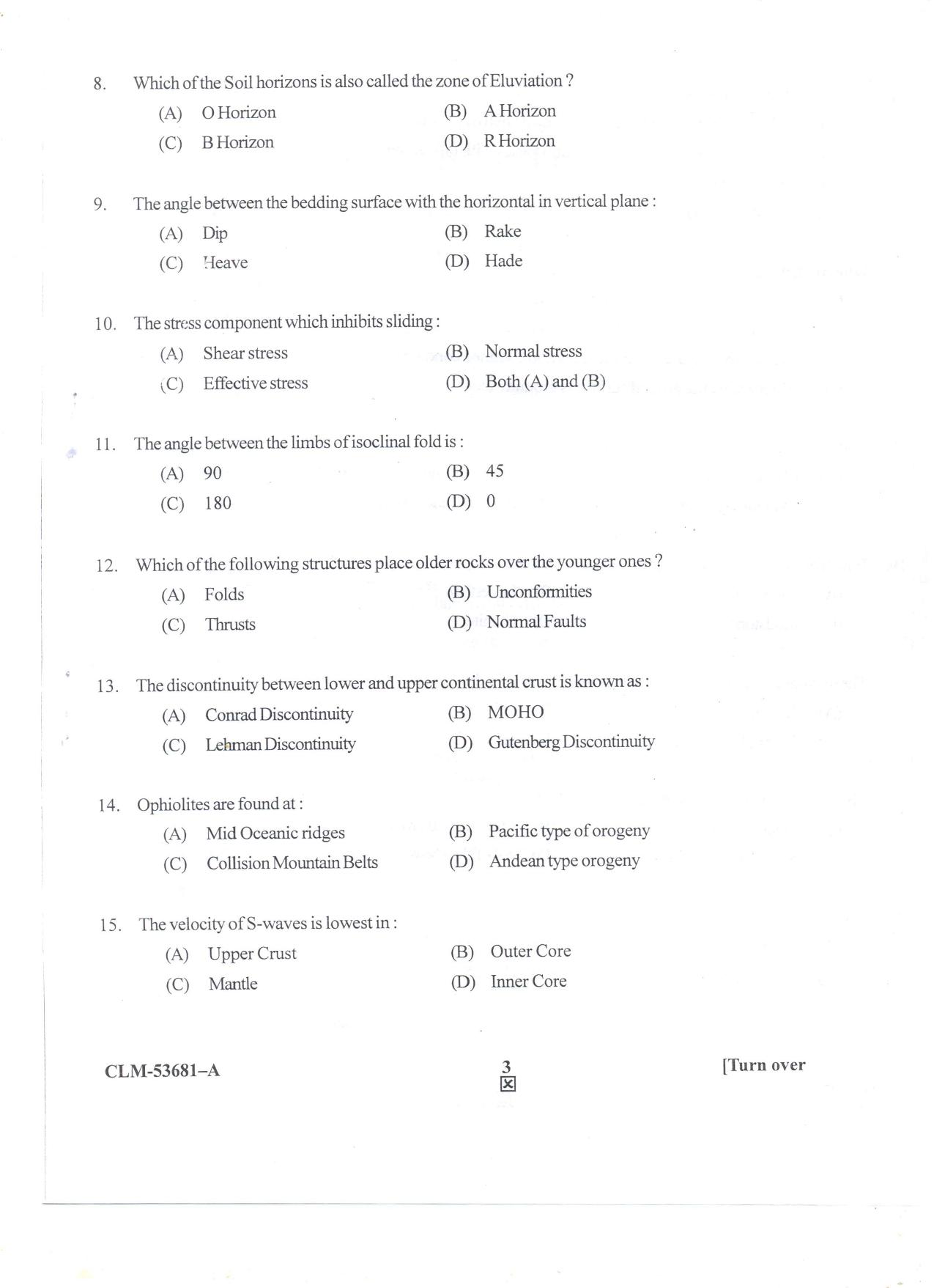 KUET 2023 M.Sc. Geology Question Paper - Page 59