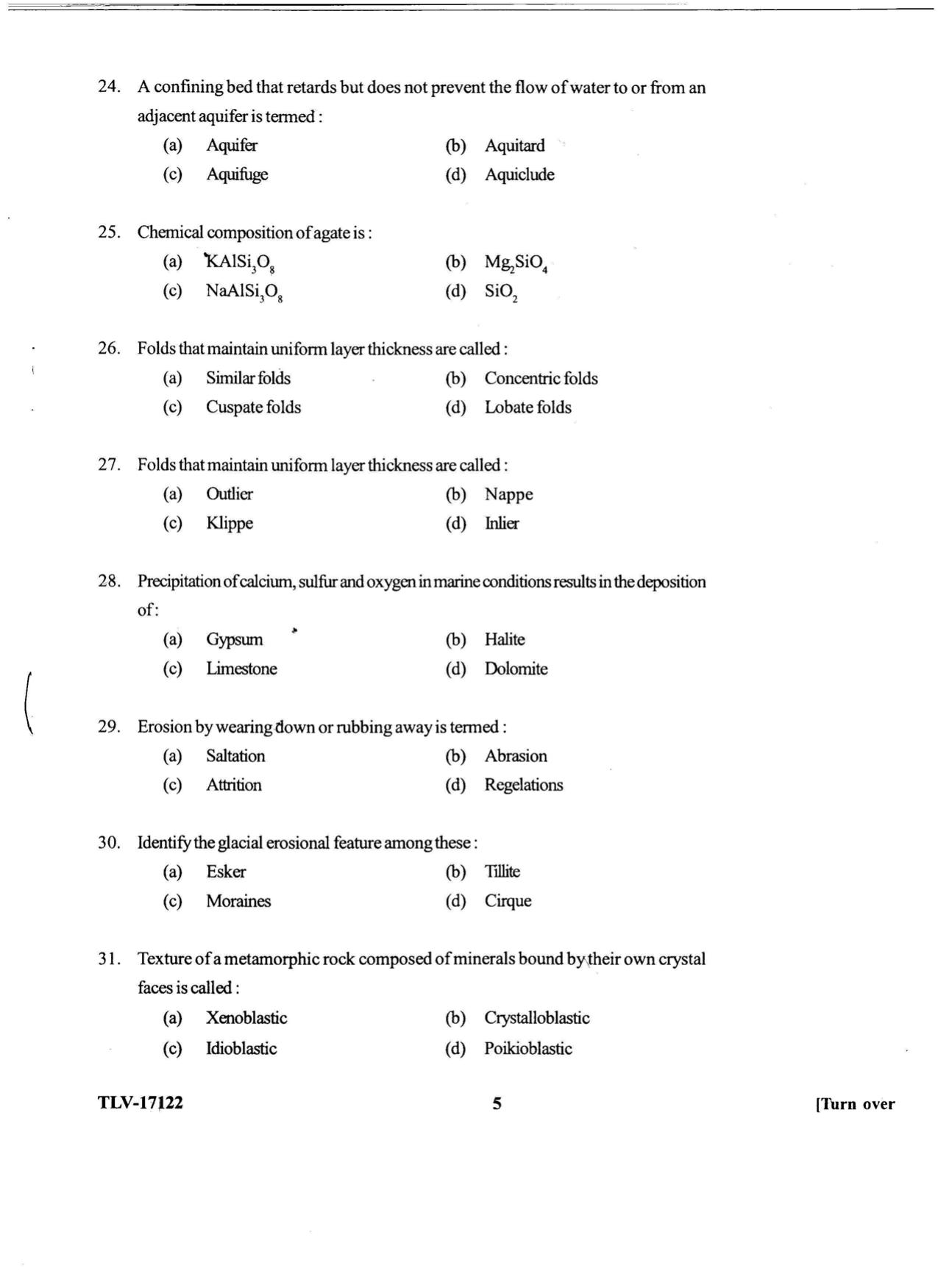 KUET 2023 M.Sc. Geology Question Paper - Page 77