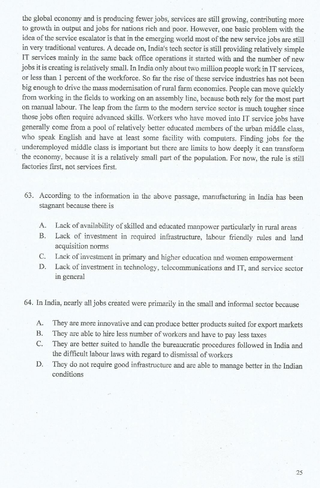 IIFT 2017 Question Paper - Page 25