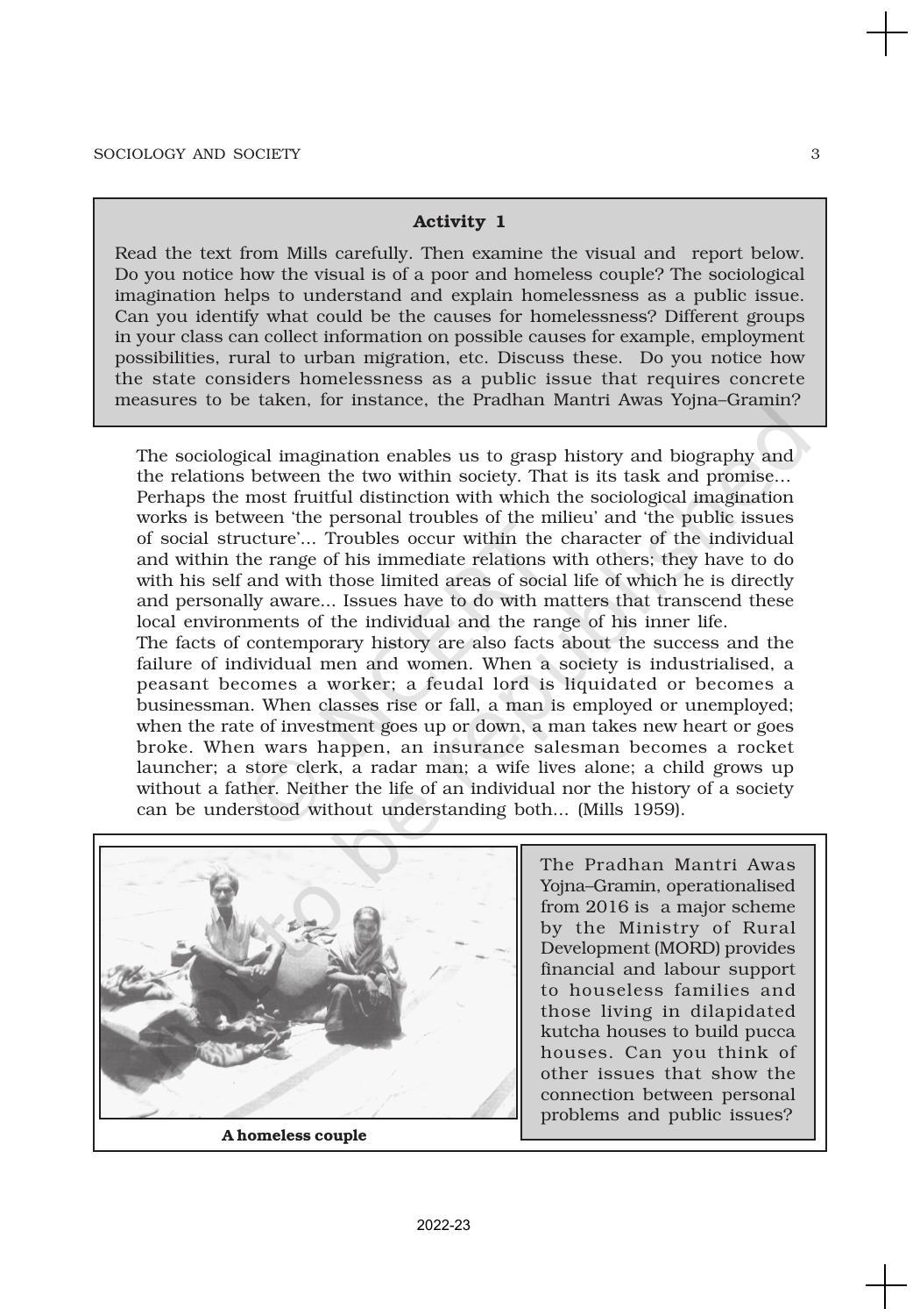 NCERT Book for Class 11 Sociology (Part-I) Chapter 1 Sociology and Society - Page 3