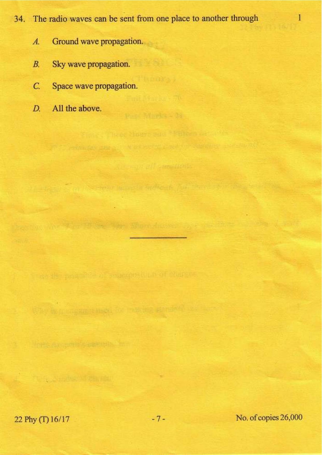 COHSEM Class 12 Physics 2017 Question Papers - Page 7