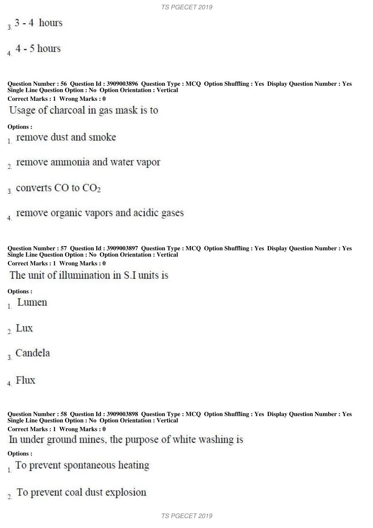 TS PGECET 2019: Mining Engineering Question Papers - Page 22