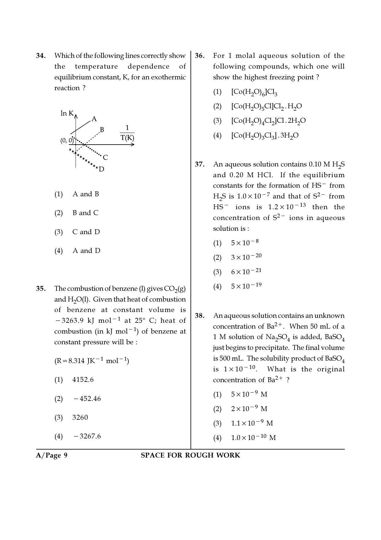JEE Main 2018 Offline Question Paper: Set A - Page 9
