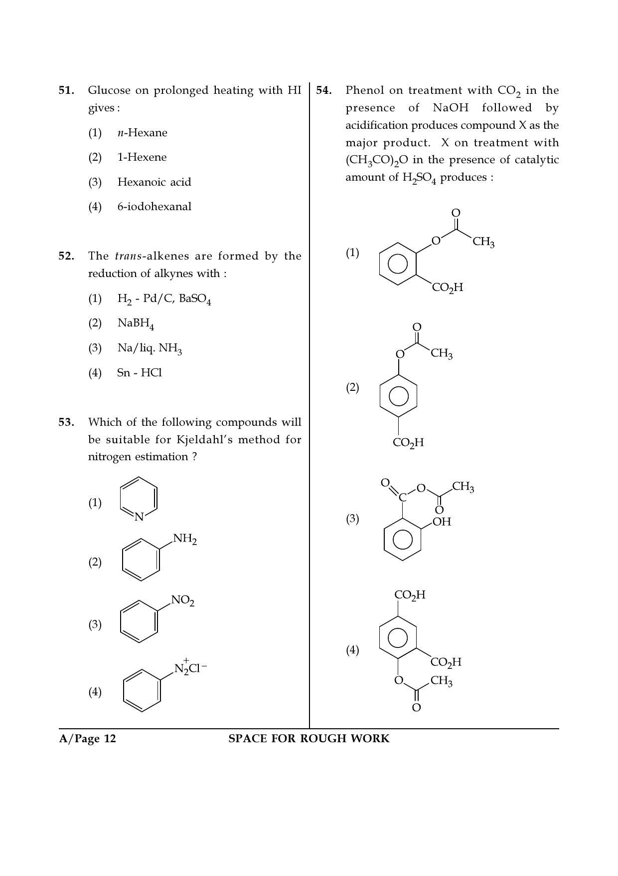 JEE Main 2018 Offline Question Paper: Set A - Page 12