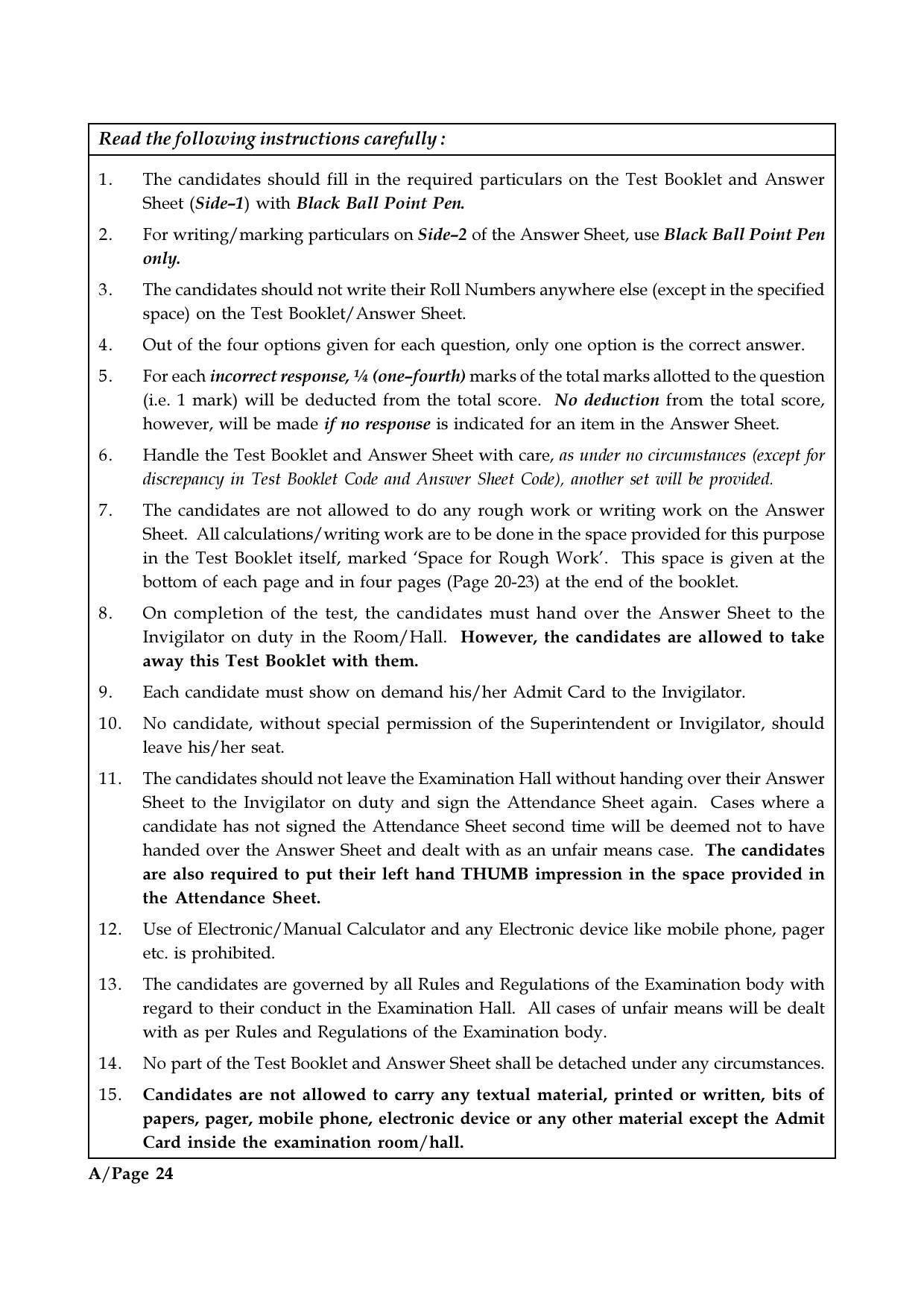JEE Main 2018 Offline Question Paper: Set A - Page 24