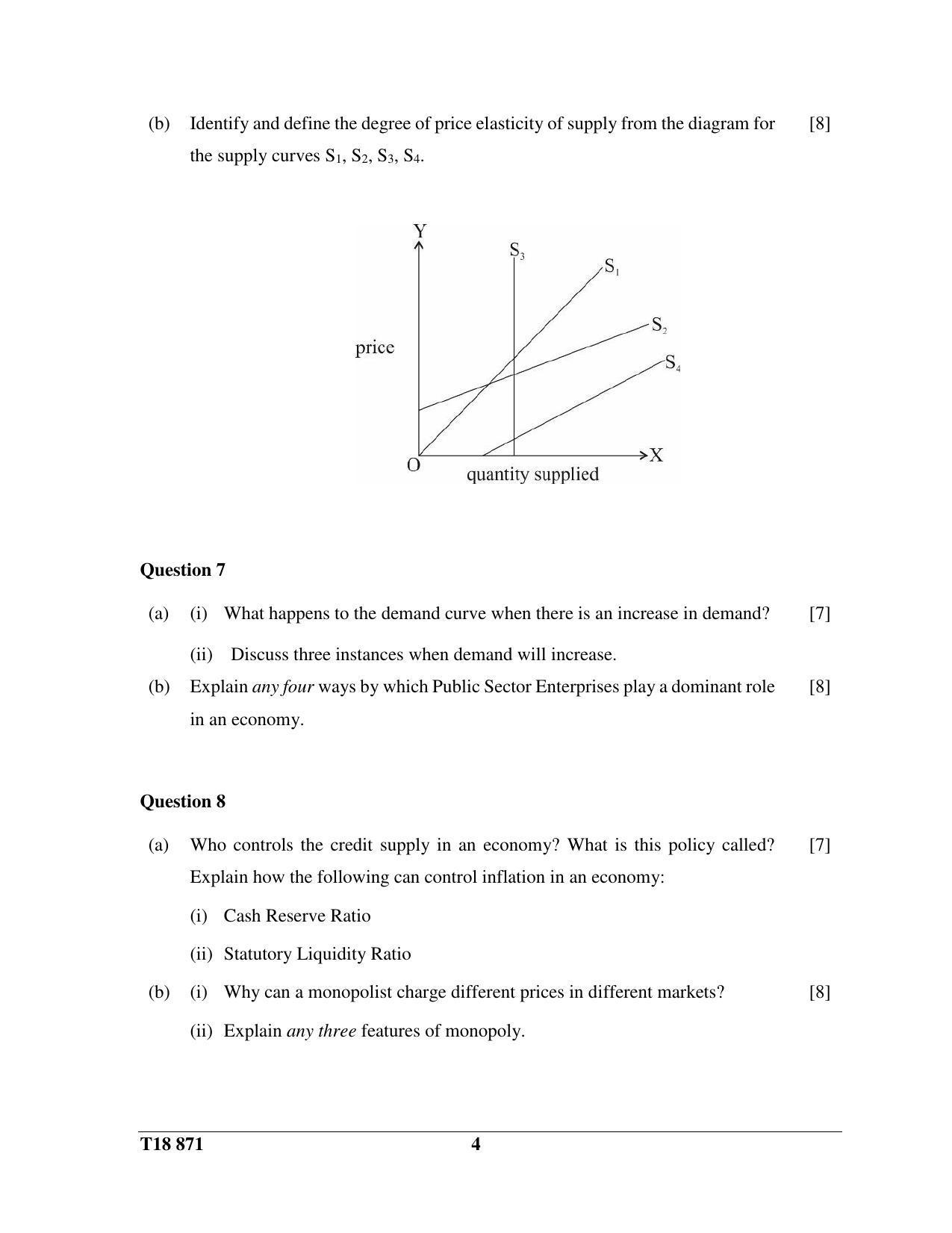 ISC Class 12 2018 Economic Applications Question Paper - Page 4
