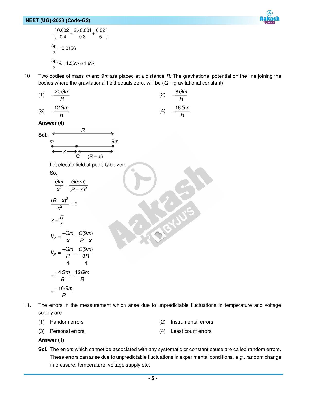 NEET 2023 Question Paper G2 - Page 5