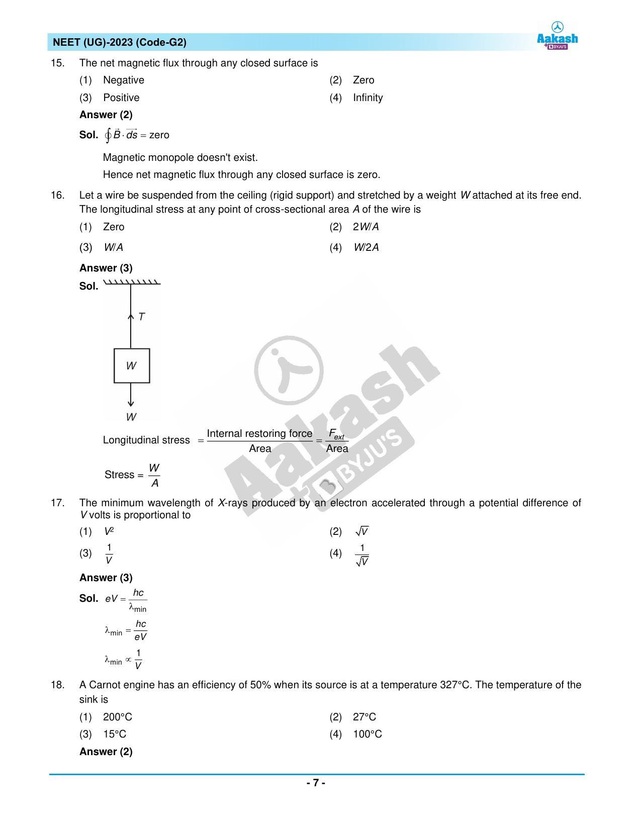 NEET 2023 Question Paper G2 - Page 7