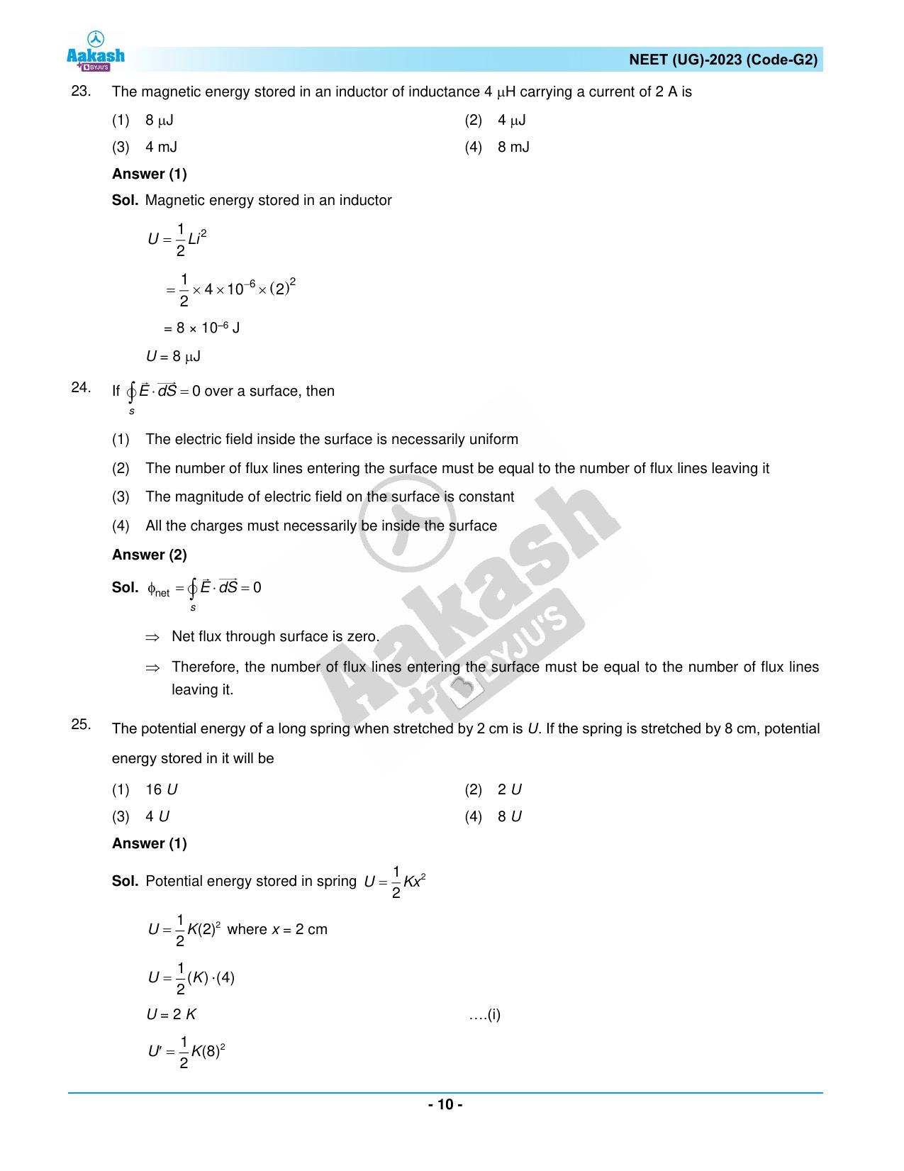 NEET 2023 Question Paper G2 - Page 10