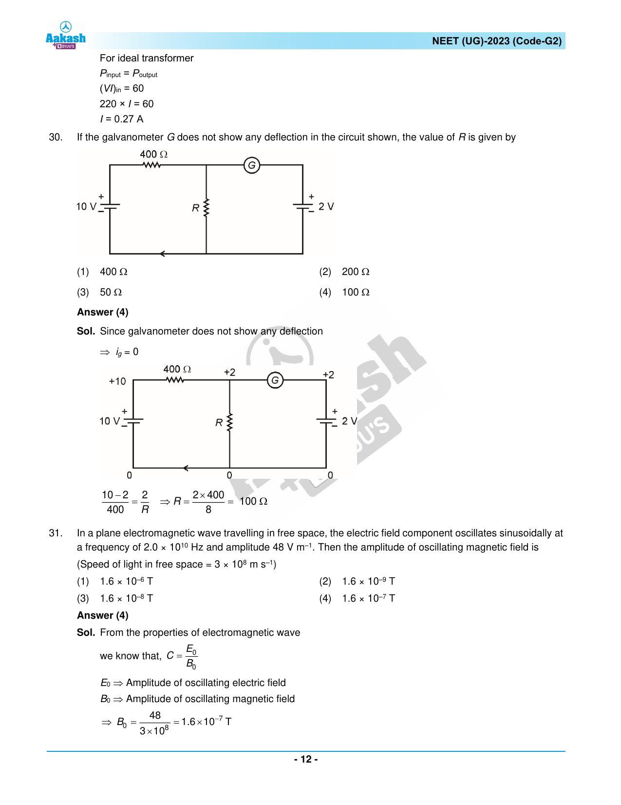NEET 2023 Question Paper G2 - Page 12