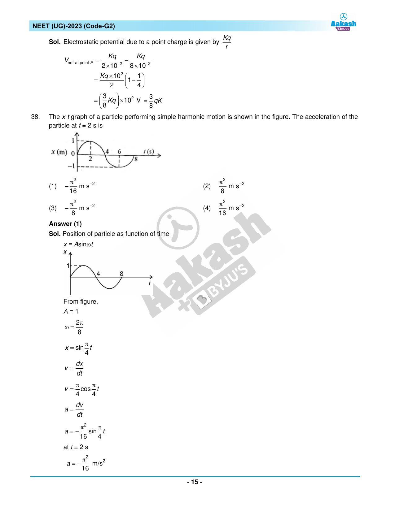 NEET 2023 Question Paper G2 - Page 15