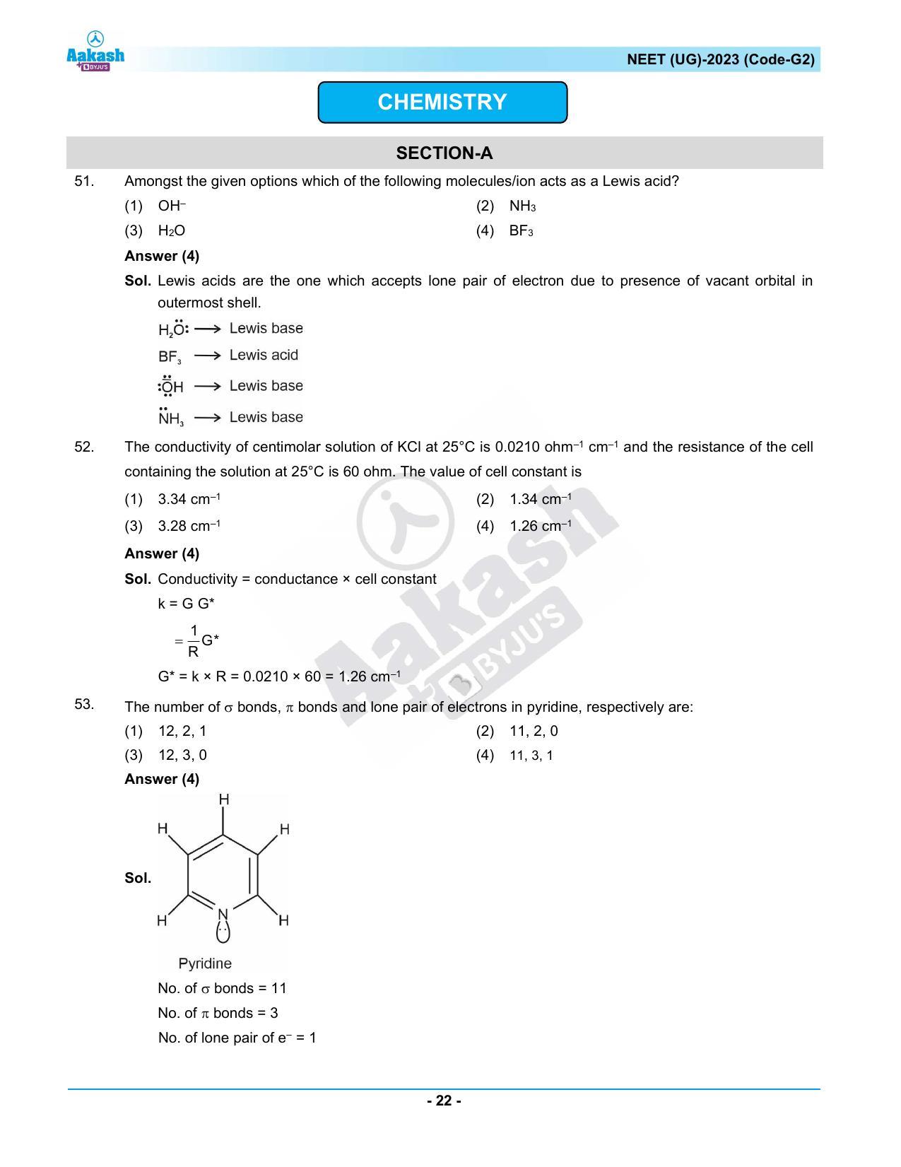 NEET 2023 Question Paper G2 - Page 22