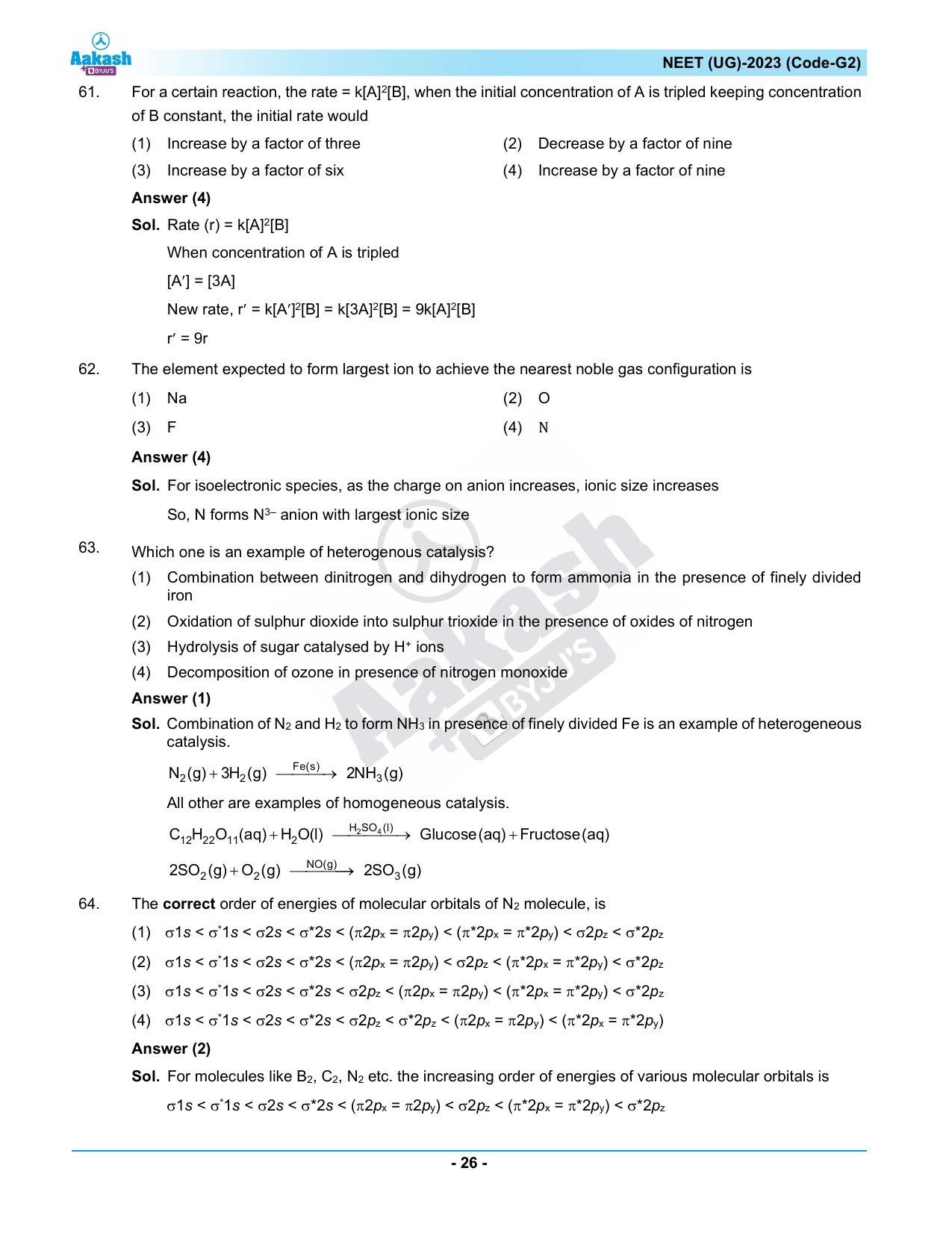 NEET 2023 Question Paper G2 - Page 26