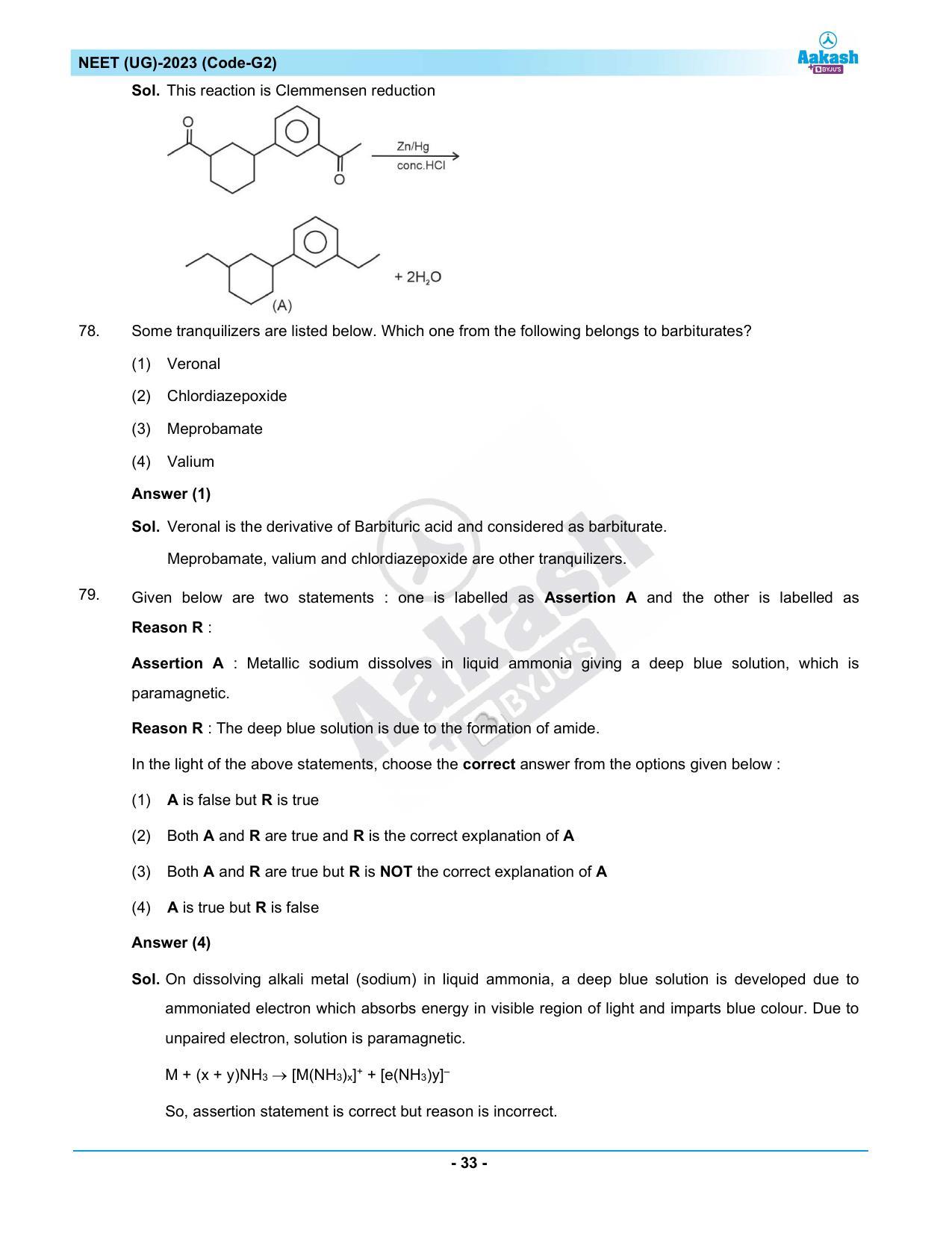 NEET 2023 Question Paper G2 - Page 33
