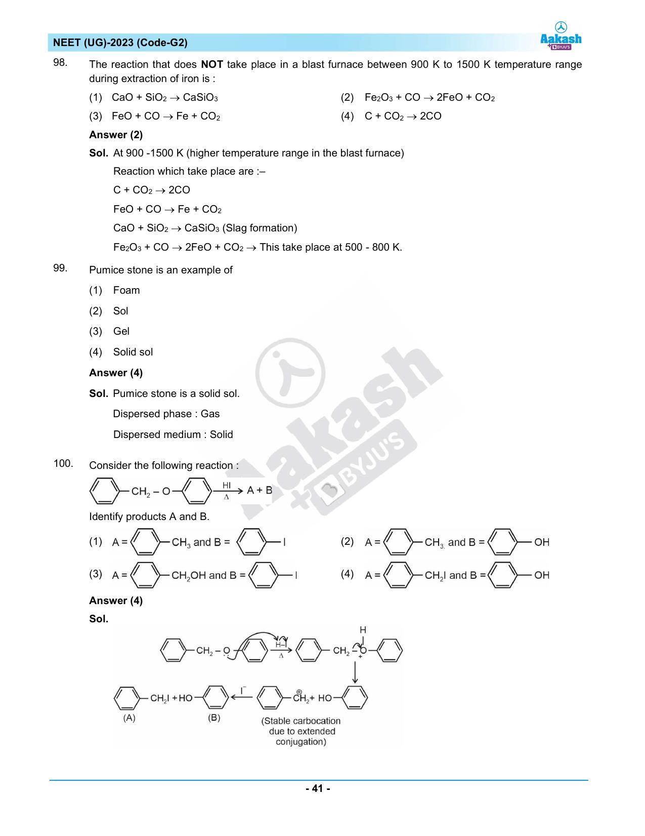 NEET 2023 Question Paper G2 - Page 41