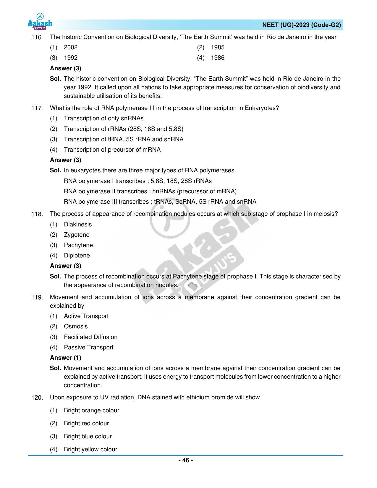 NEET 2023 Question Paper G2 - Page 46