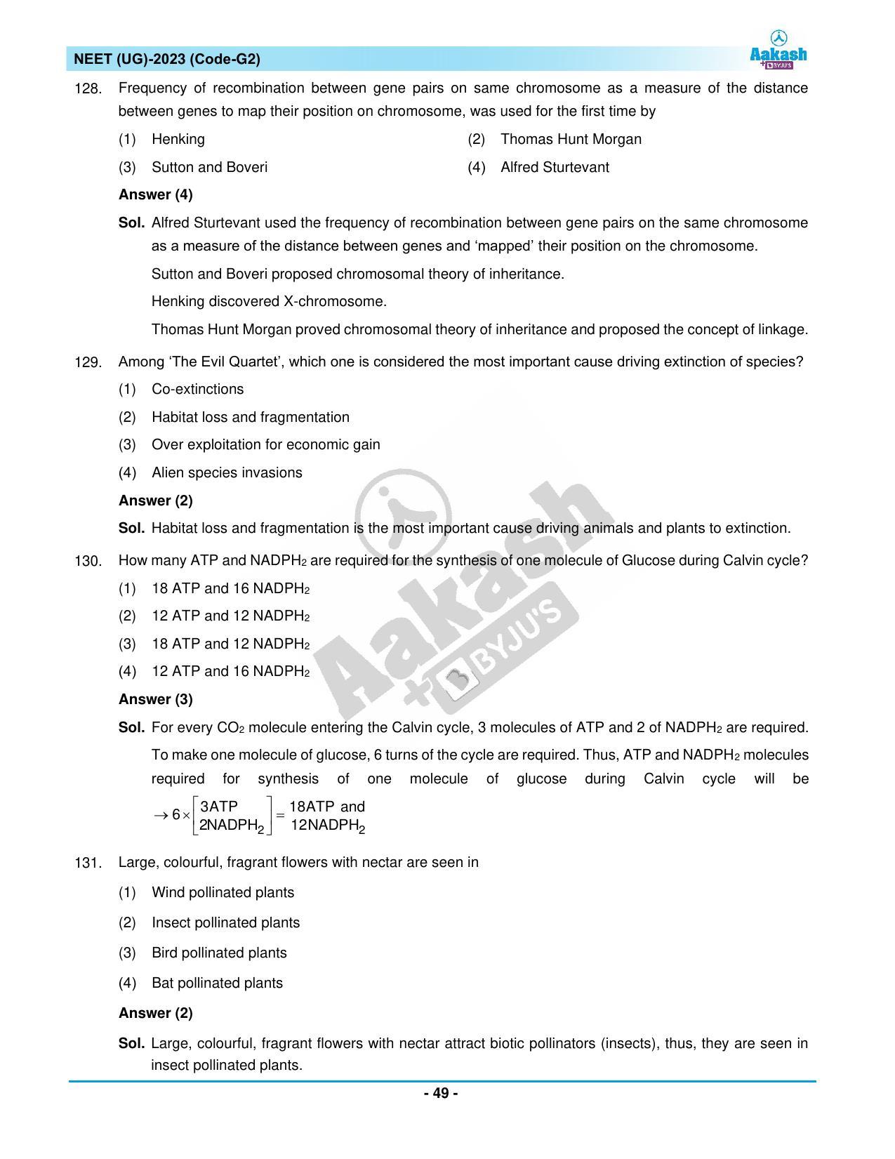 NEET 2023 Question Paper G2 - Page 49