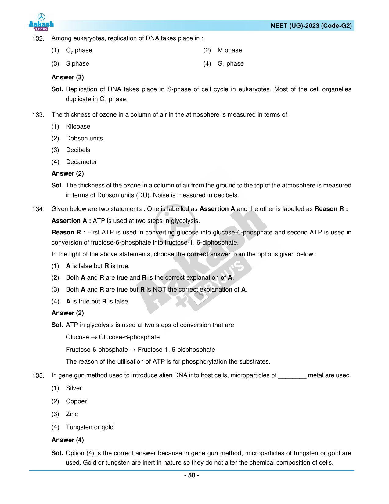 NEET 2023 Question Paper G2 - Page 50