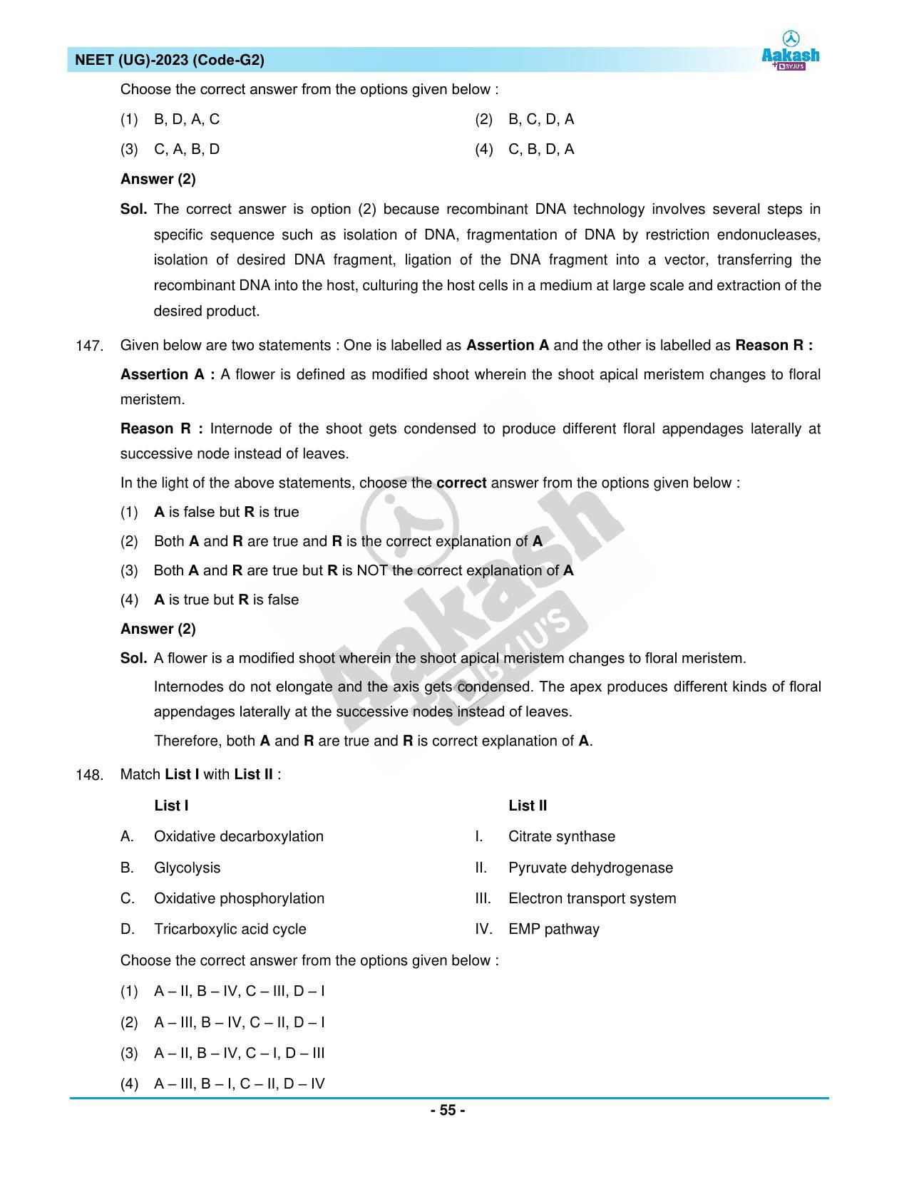 NEET 2023 Question Paper G2 - Page 55