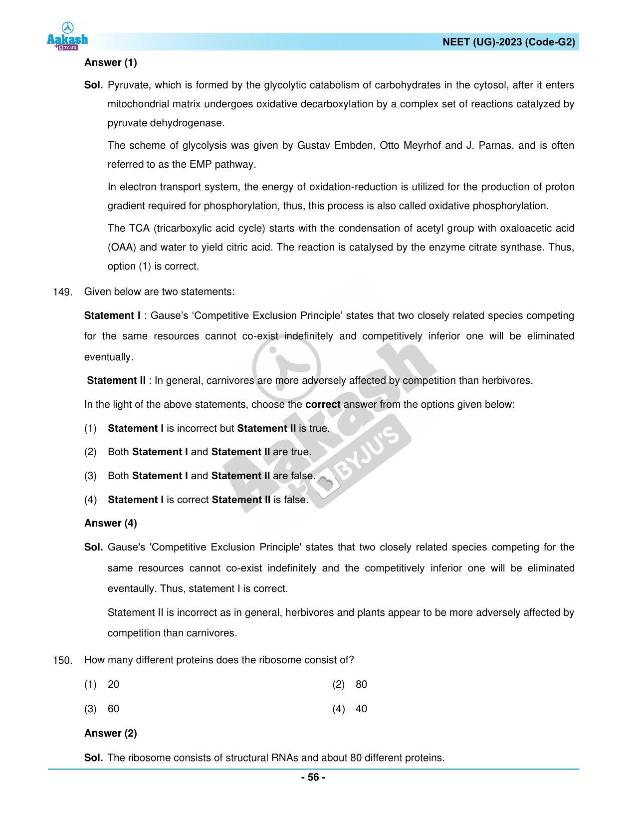NEET 2023 Question Paper G2 - Page 56