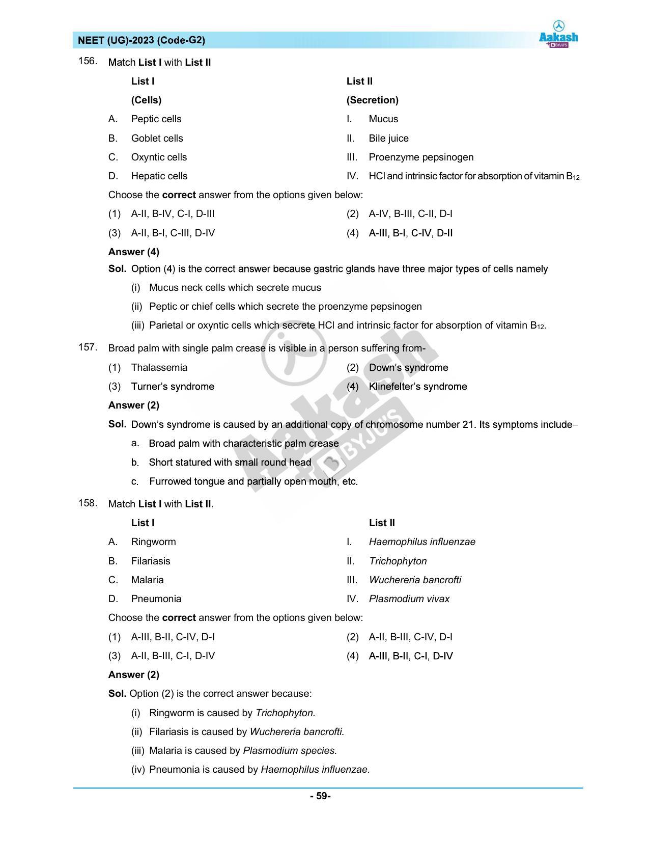 NEET 2023 Question Paper G2 - Page 59