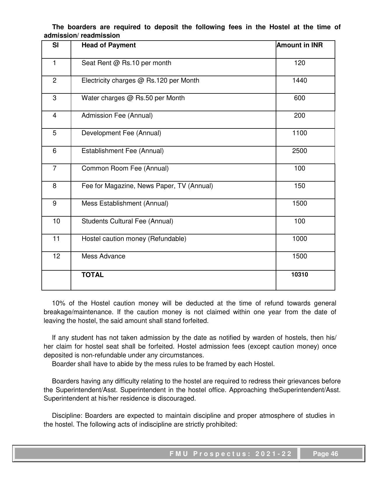 Fakir Mohan University, Balasore PG Prospectus-2021-22 - Page 46
