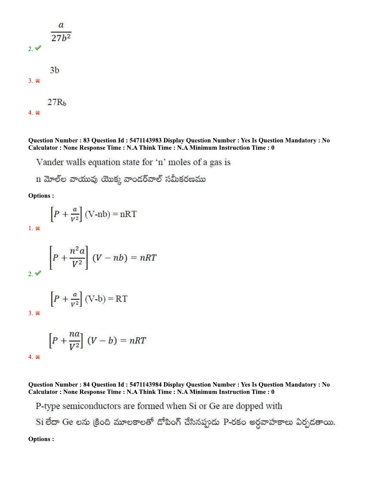 AP PGCET 2023 Chemical Sciences Paper with Answer Key - Page 48