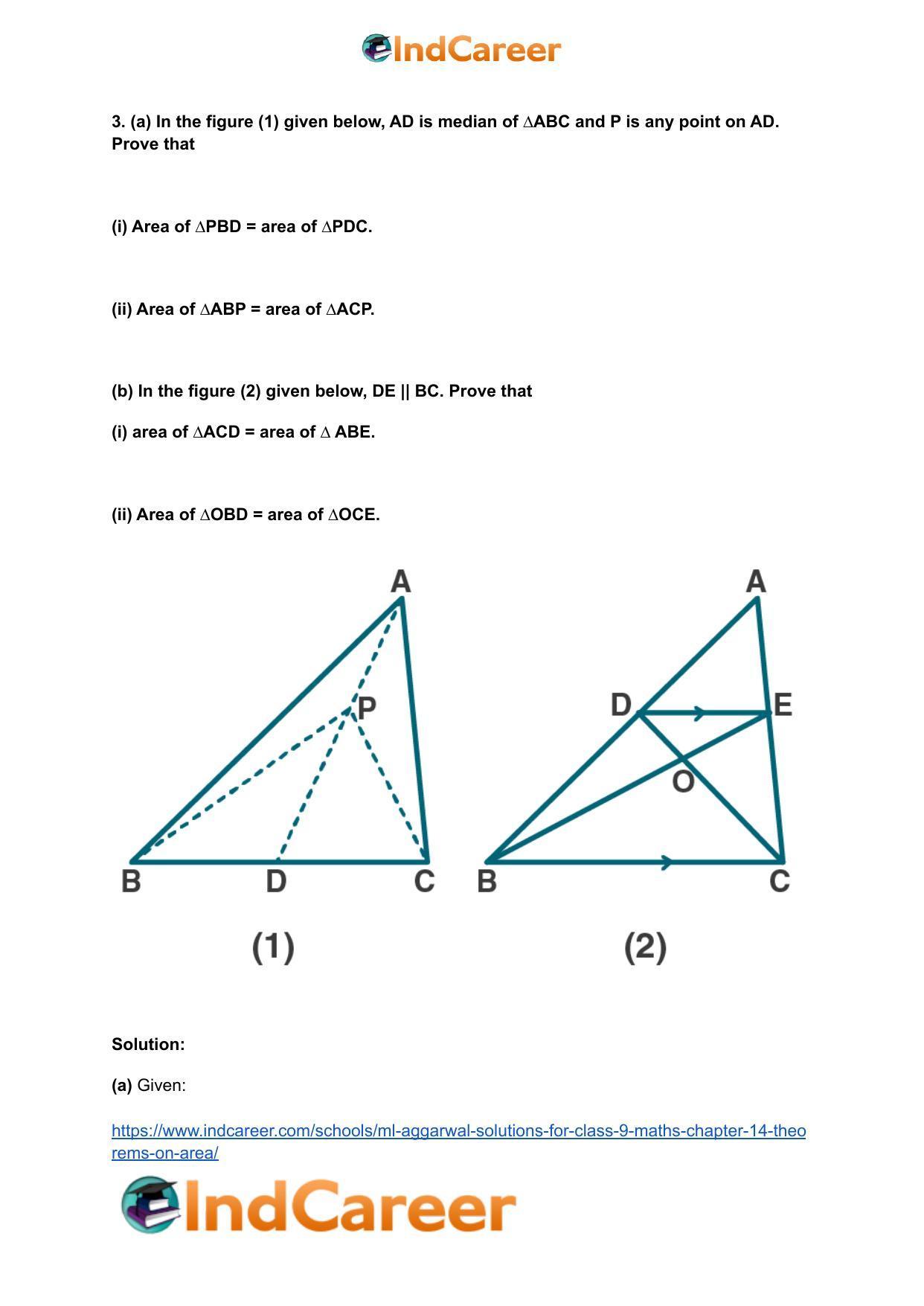 ML Aggarwal Solutions for Class 9 Maths Chapter 14- Theorems on Area - Page 5
