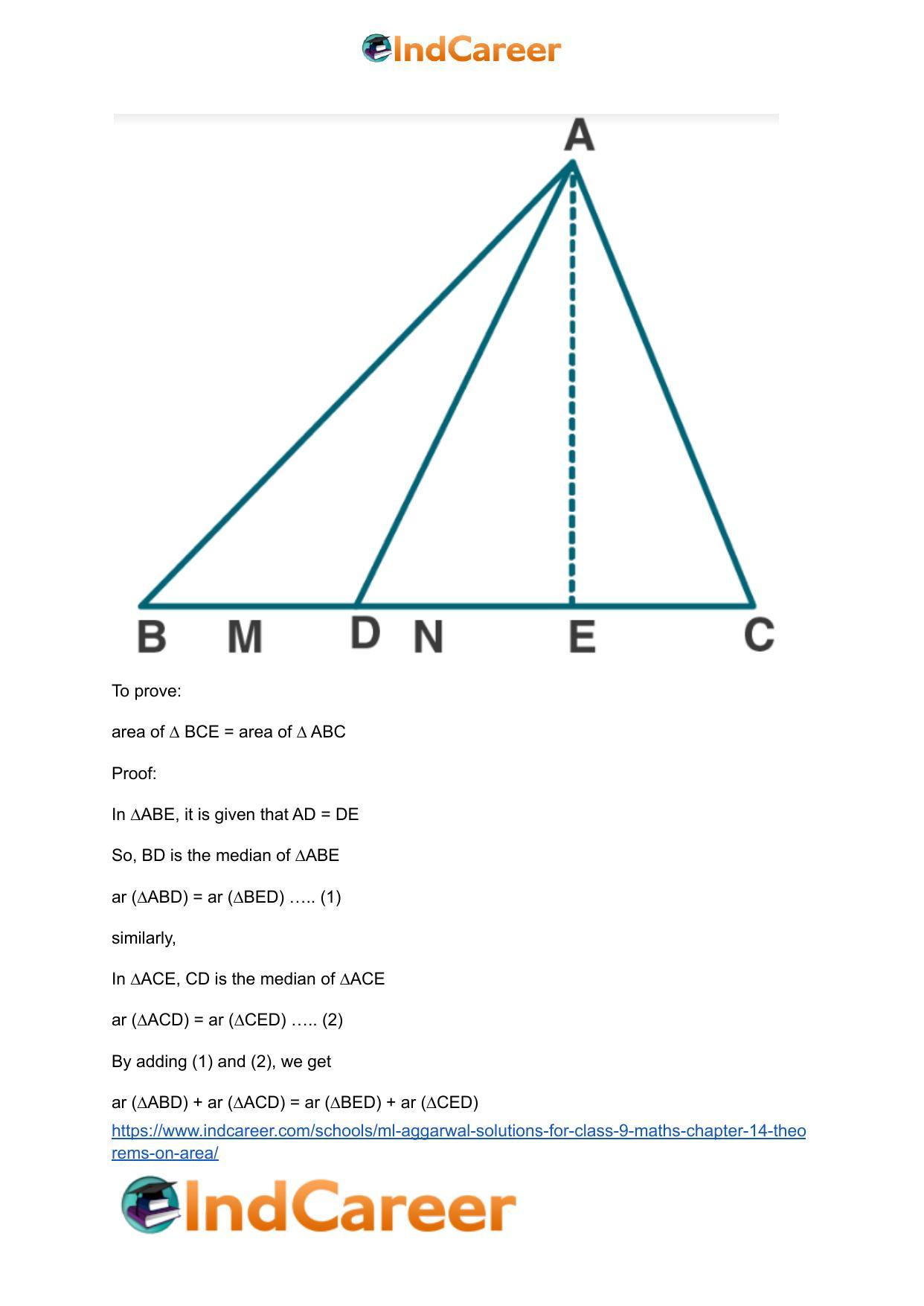 ML Aggarwal Solutions for Class 9 Maths Chapter 14- Theorems on Area - Page 32