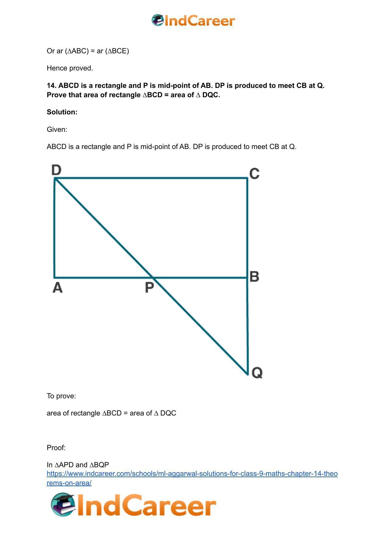 ML Aggarwal Solutions for Class 9 Maths Chapter 14- Theorems on Area - Page 33