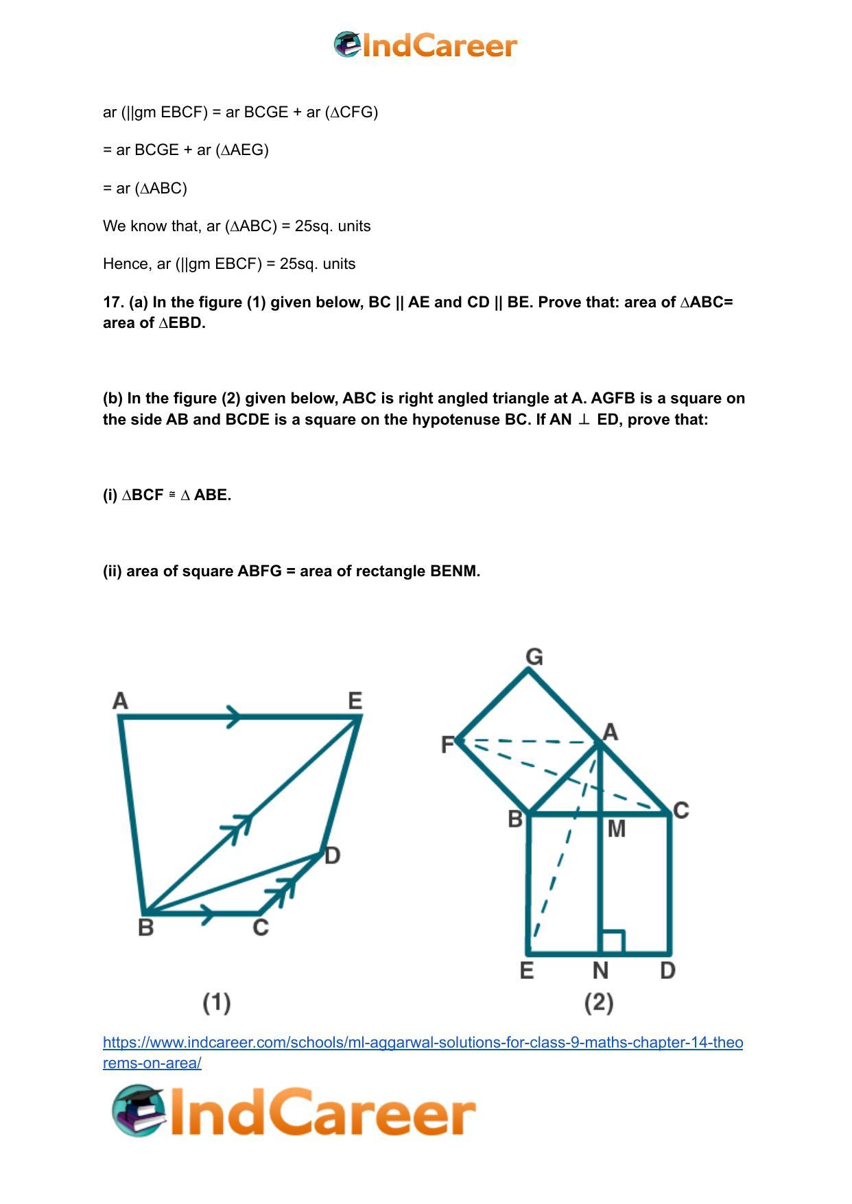 ML Aggarwal Solutions for Class 9 Maths Chapter 14- Theorems on Area - Page 41