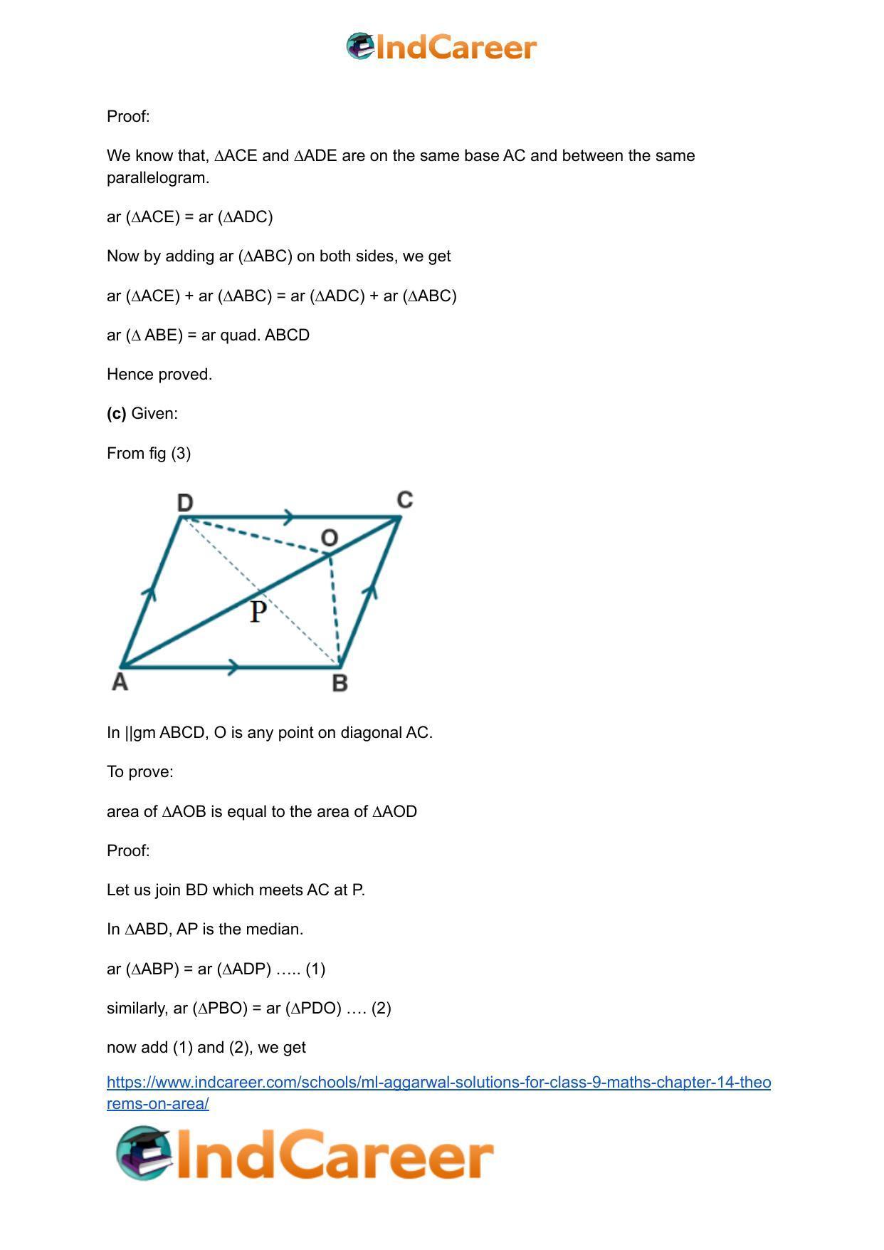 ML Aggarwal Solutions for Class 9 Maths Chapter 14- Theorems on Area - Page 68