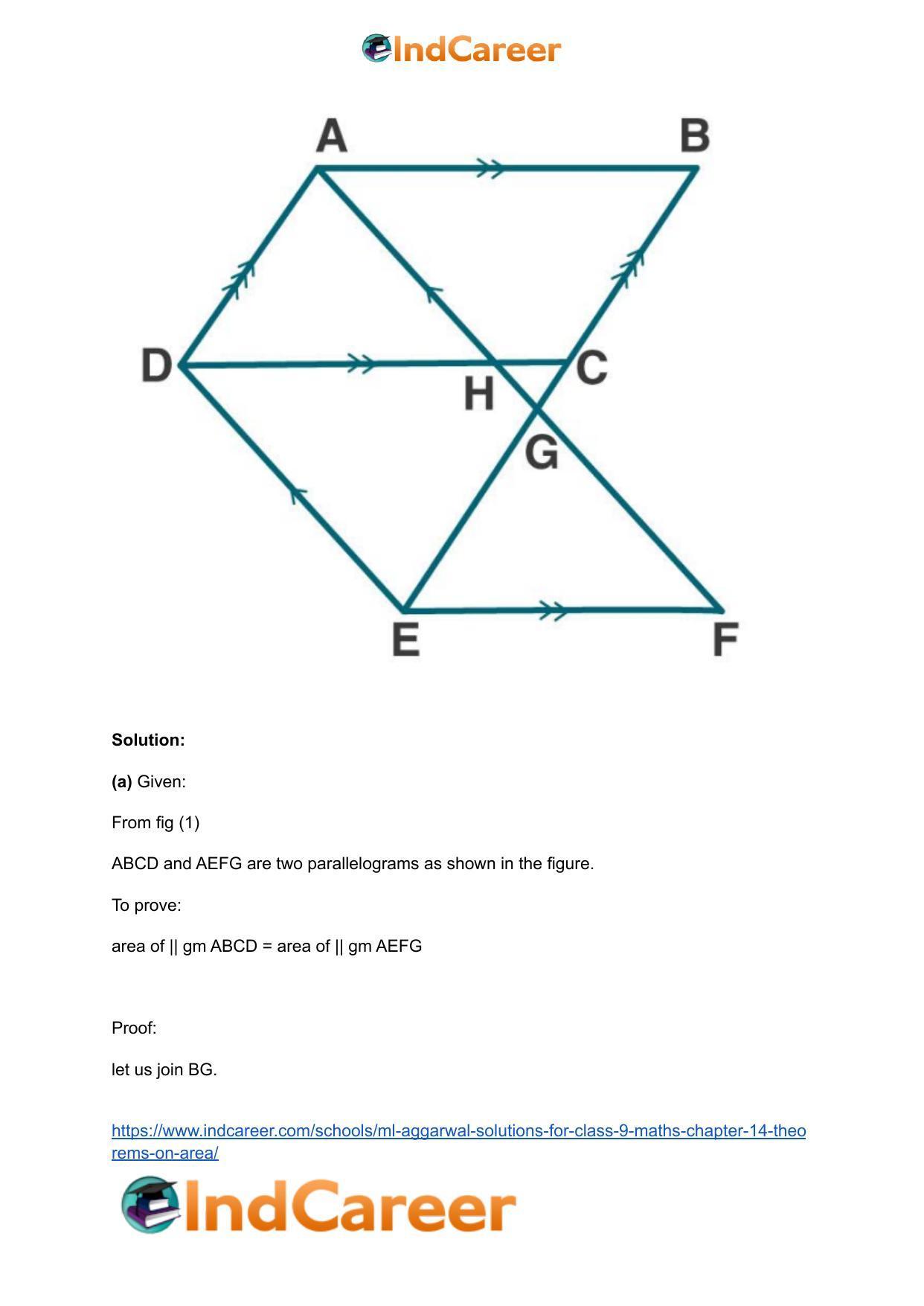 ML Aggarwal Solutions for Class 9 Maths Chapter 14- Theorems on Area - Page 71