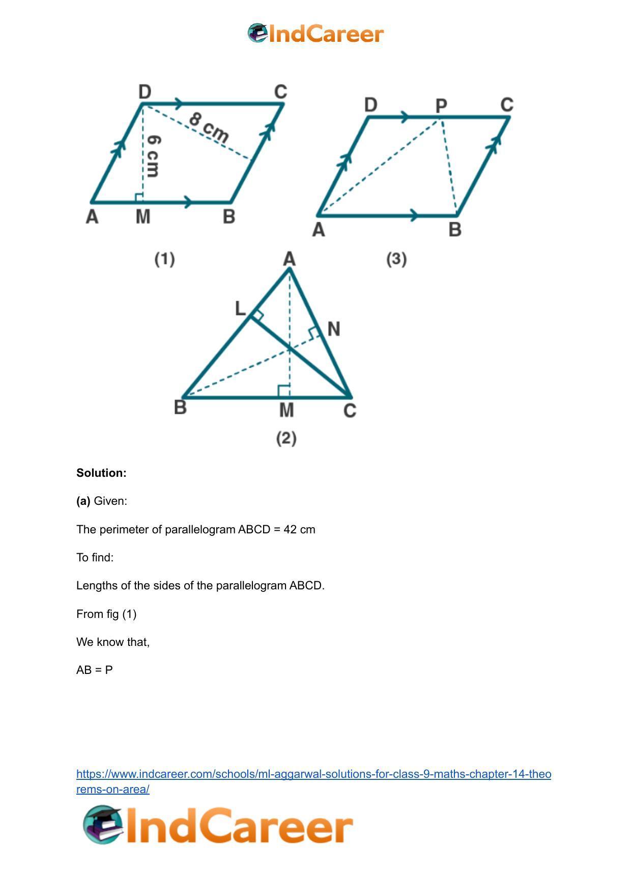 ML Aggarwal Solutions for Class 9 Maths Chapter 14- Theorems on Area - Page 77