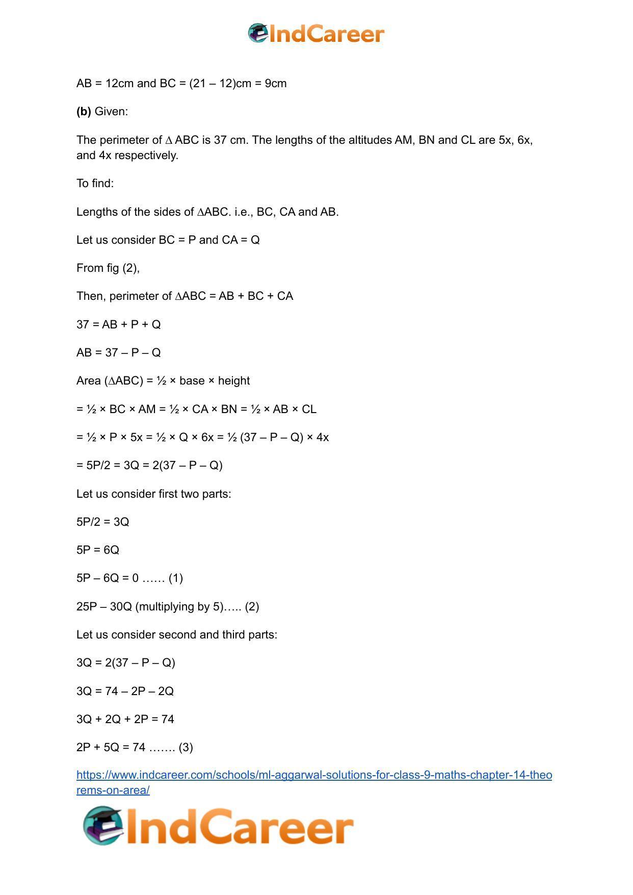 ML Aggarwal Solutions for Class 9 Maths Chapter 14- Theorems on Area - Page 79