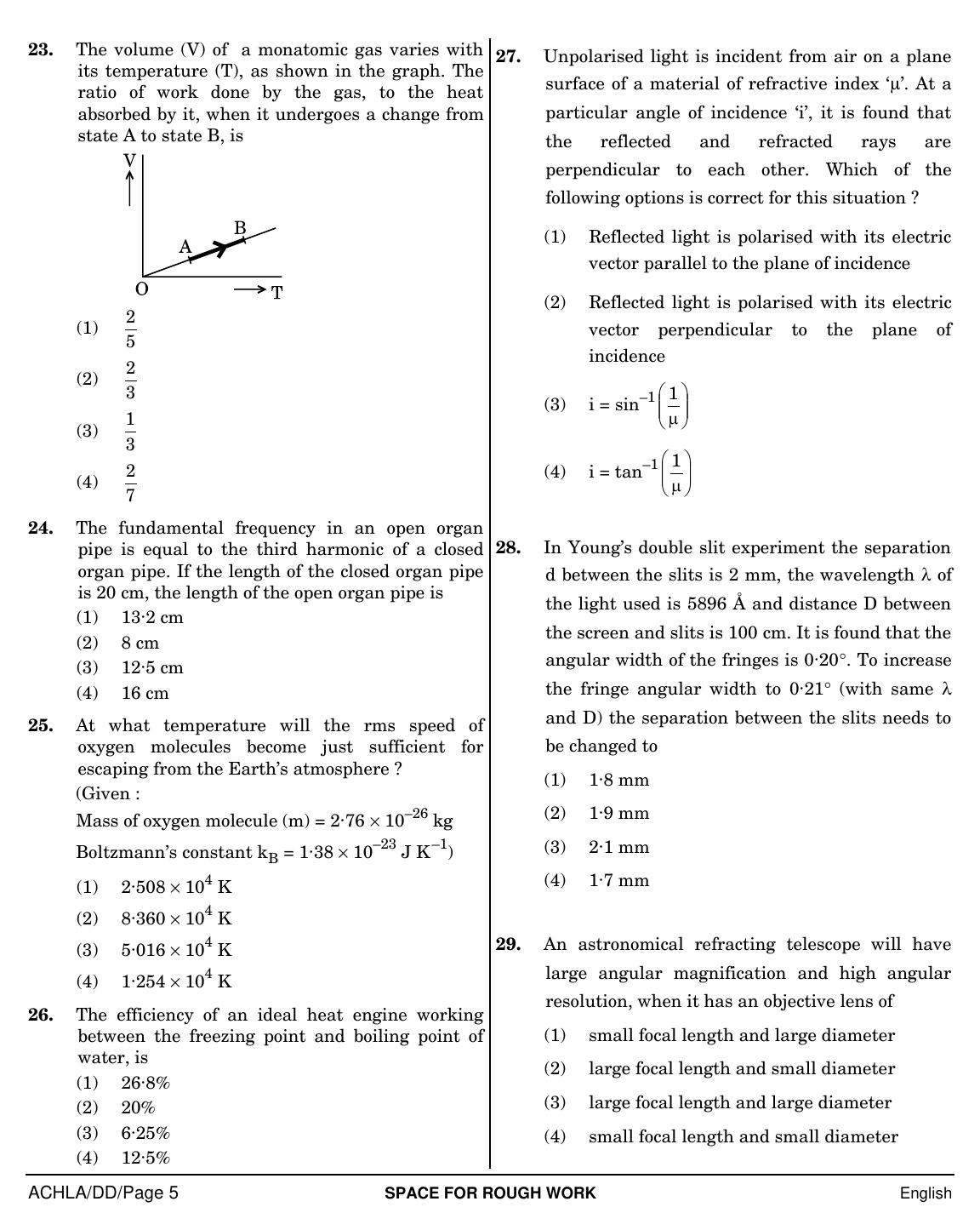 NEET English DD 2019 Question Paper - Page 5