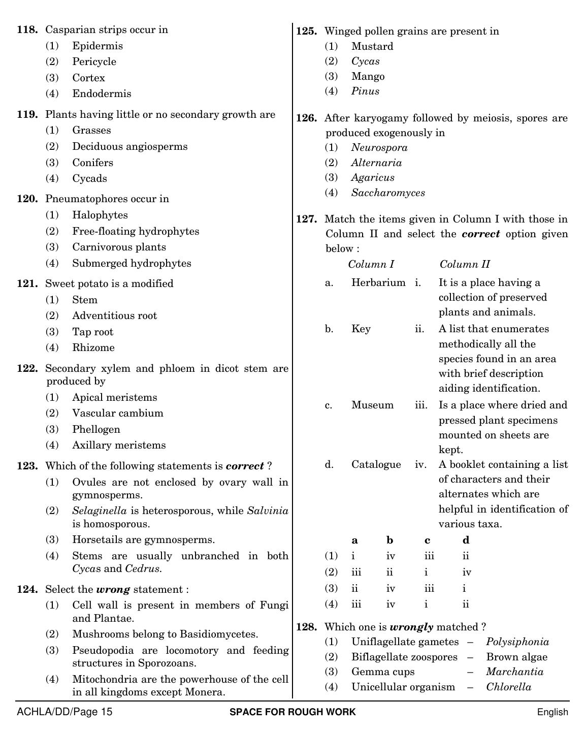 NEET English DD 2019 Question Paper - Page 15