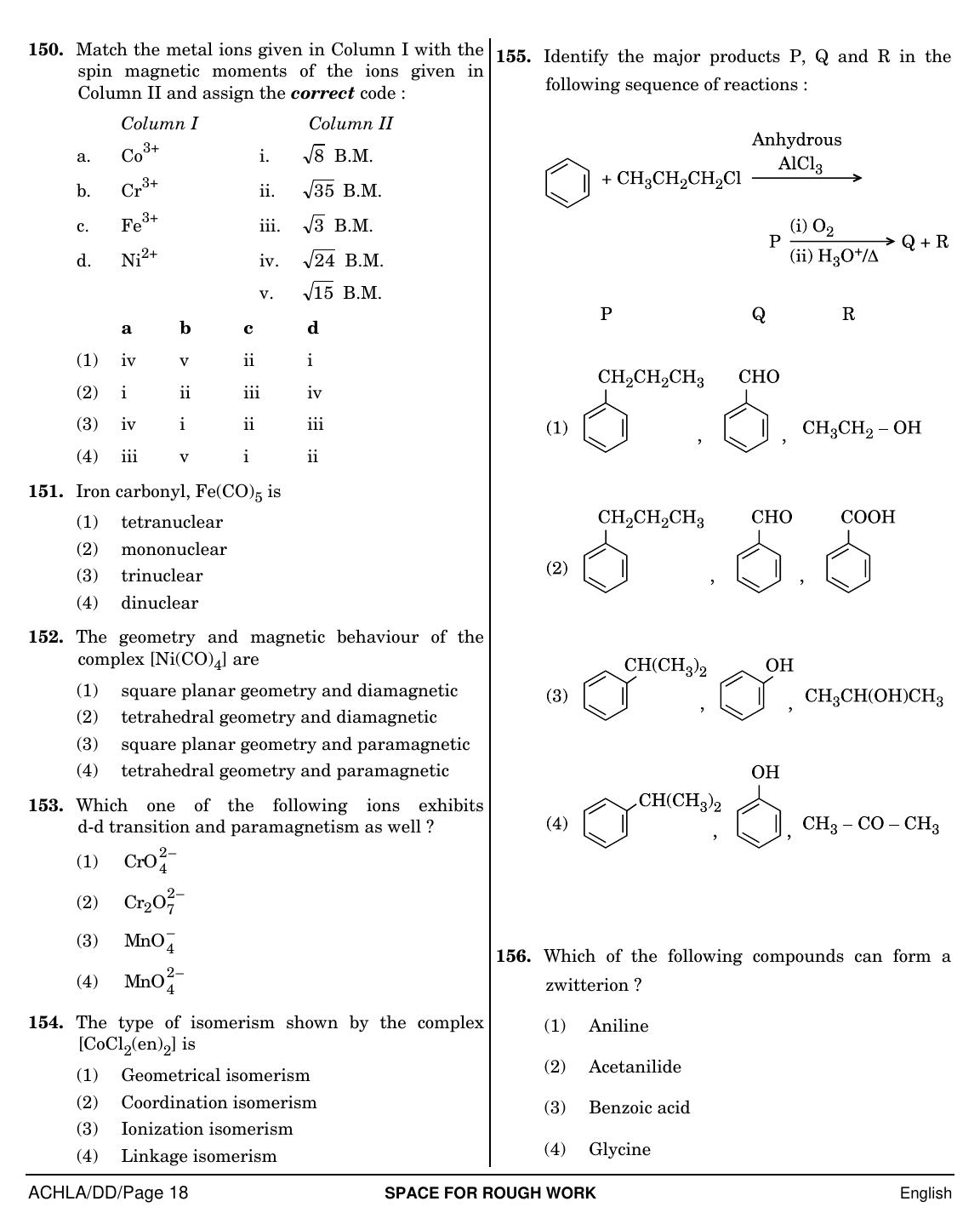 NEET English DD 2019 Question Paper - Page 18