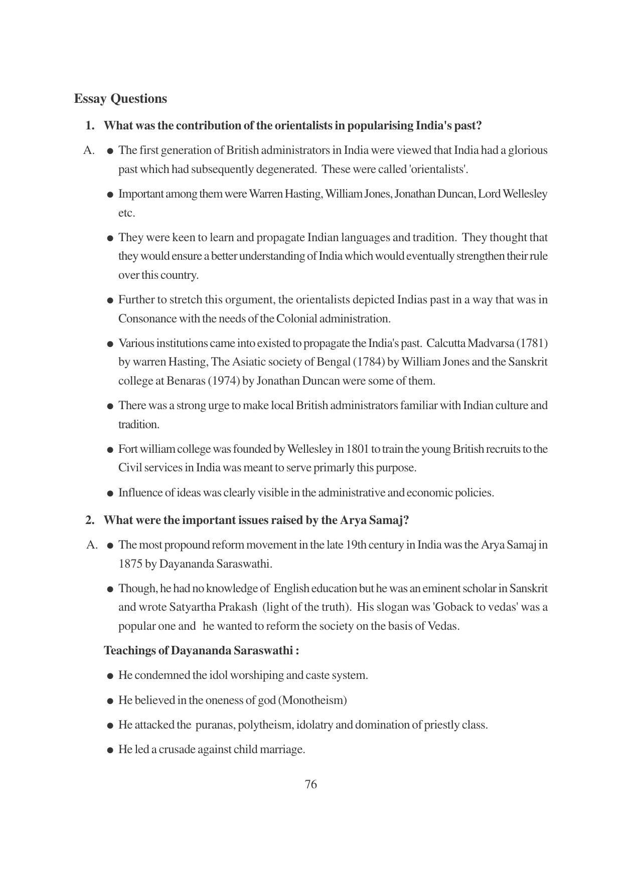 TS SCERT Inter 1st Year History-Book-2 Path 1 (Telugu Medium) Text Book - Page 82