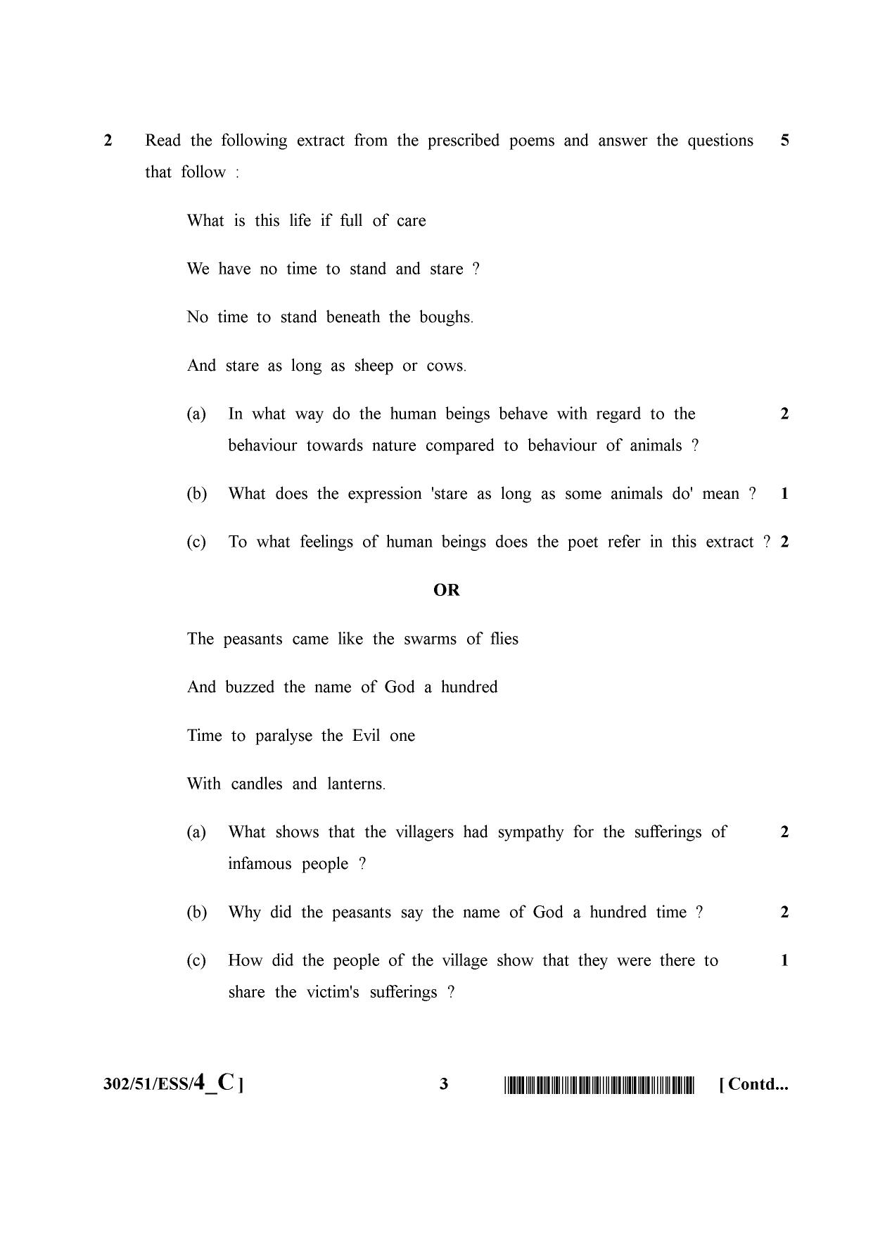 NIOS October 2015 Class 12 English Question Paper - Page 3