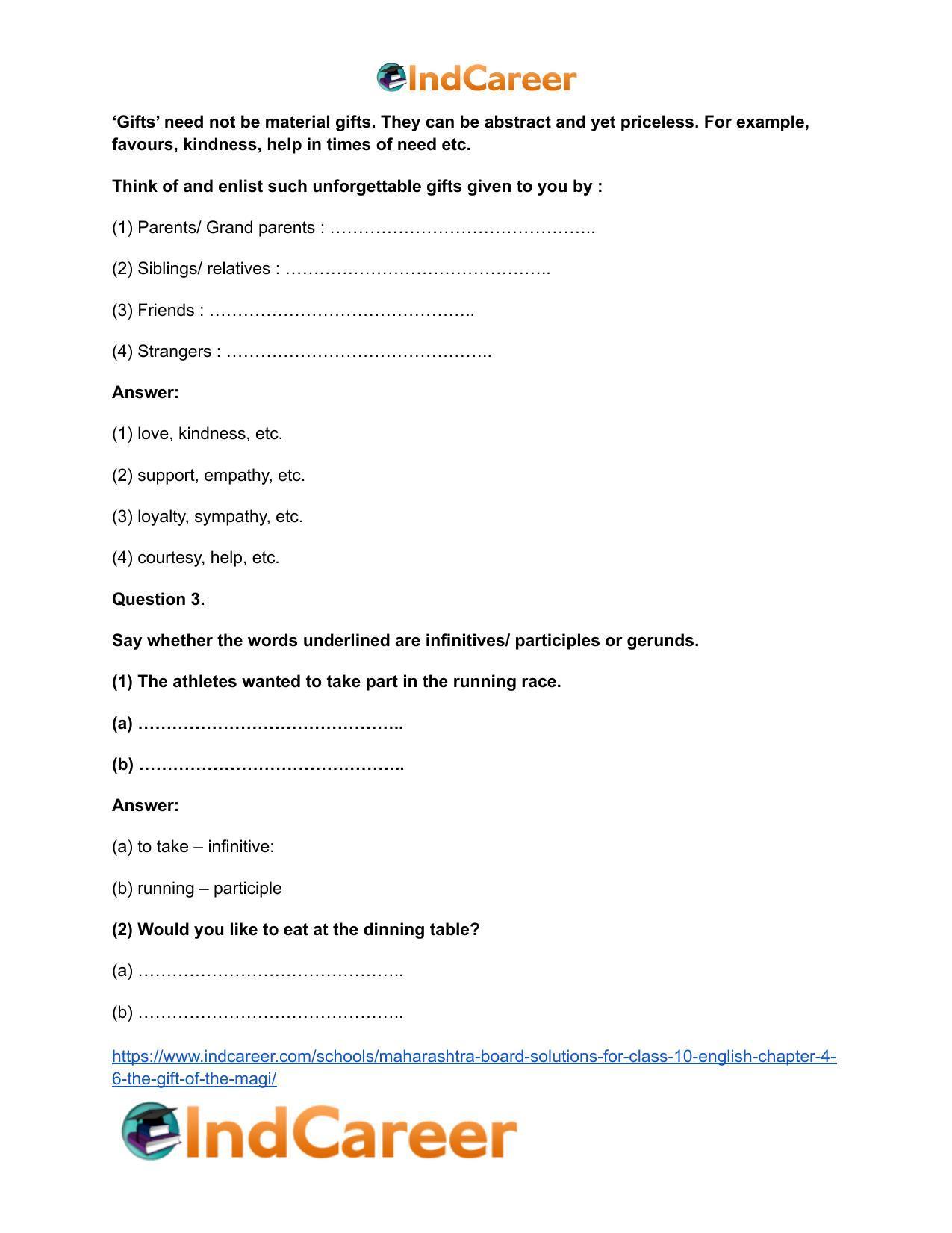 Maharashtra Board Solutions for Class 10- English: Chapter 4.6- The Gift of the Magi - Page 4