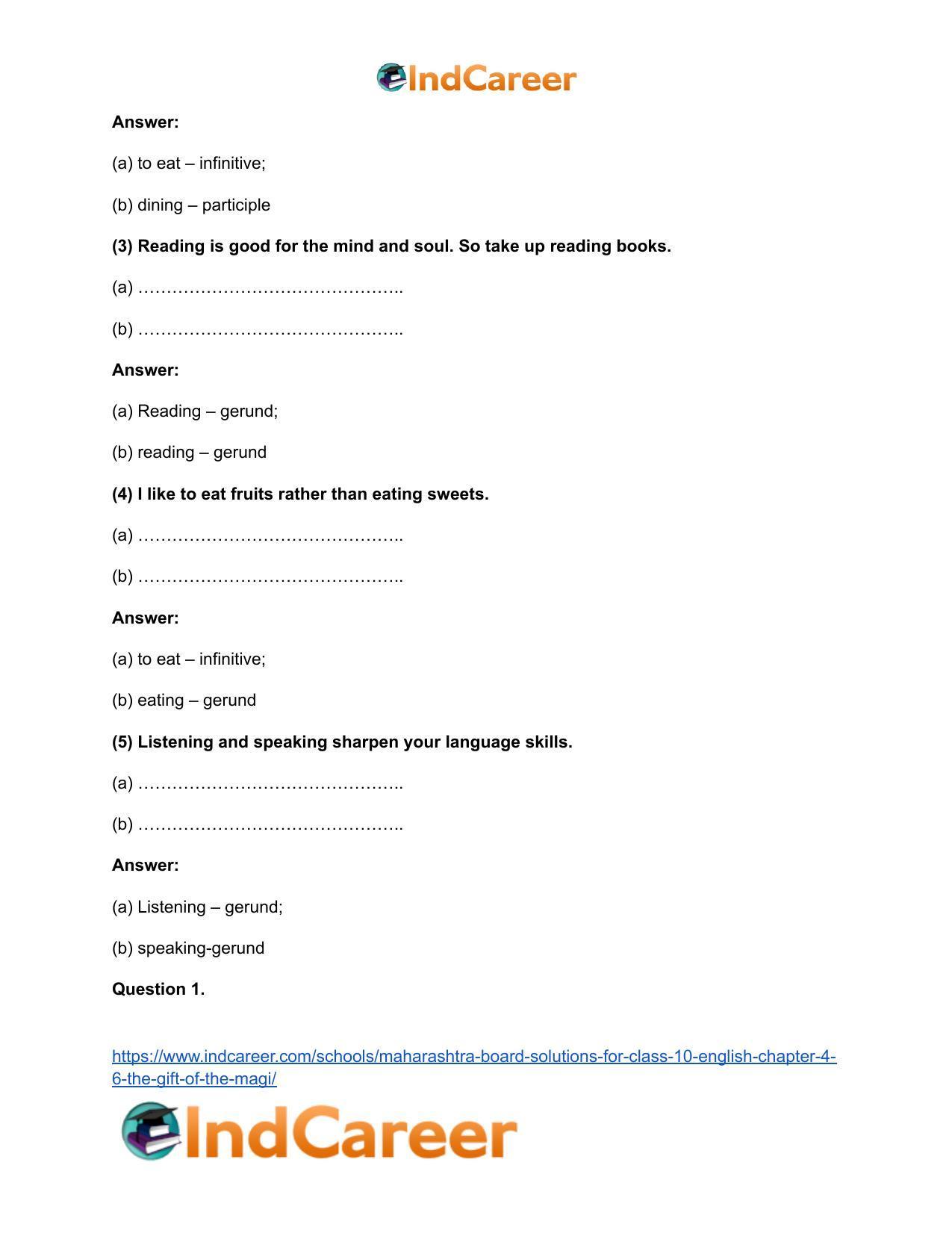 Maharashtra Board Solutions for Class 10- English: Chapter 4.6- The Gift of the Magi - Page 5