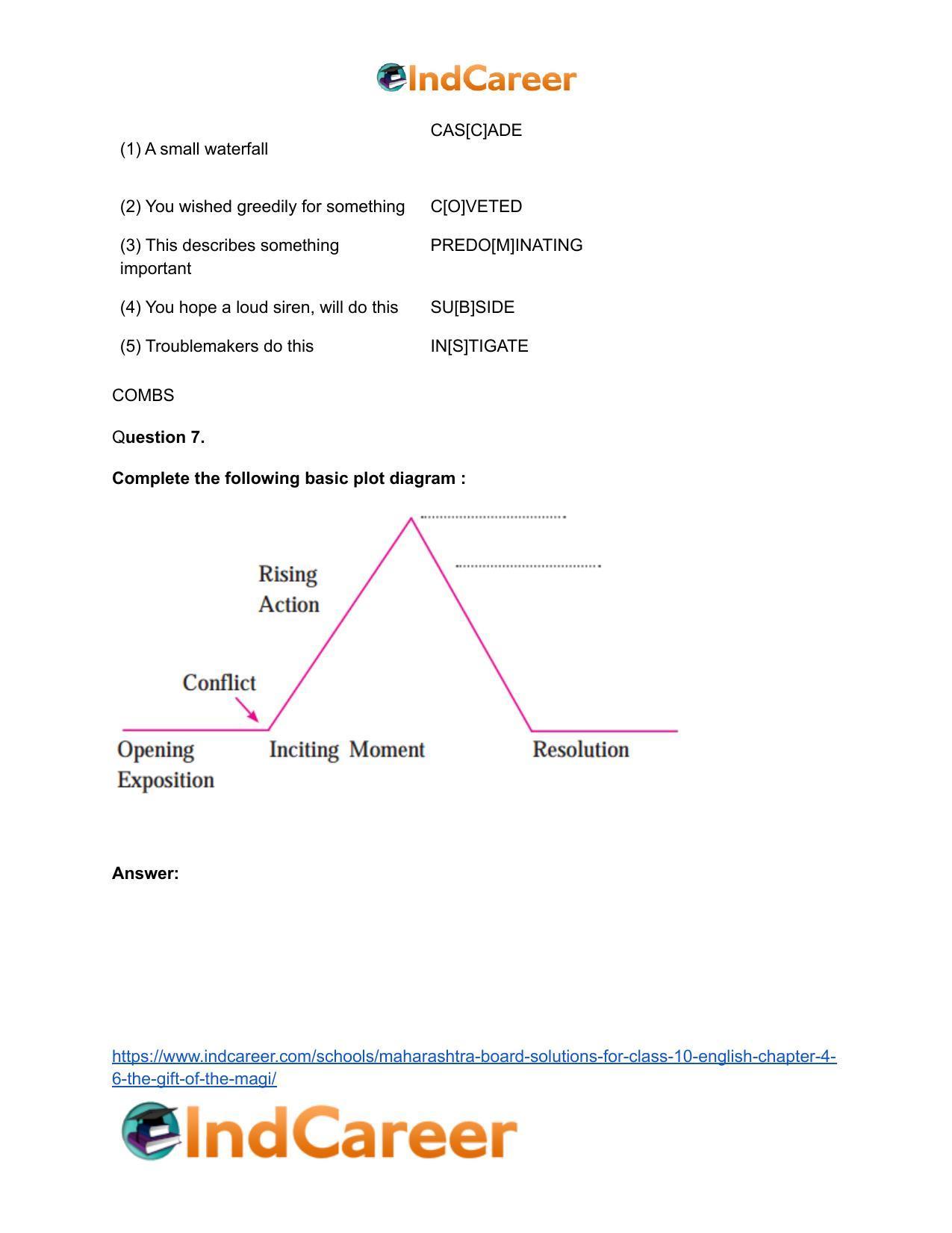 Maharashtra Board Solutions for Class 10- English: Chapter 4.6- The Gift of the Magi - Page 13