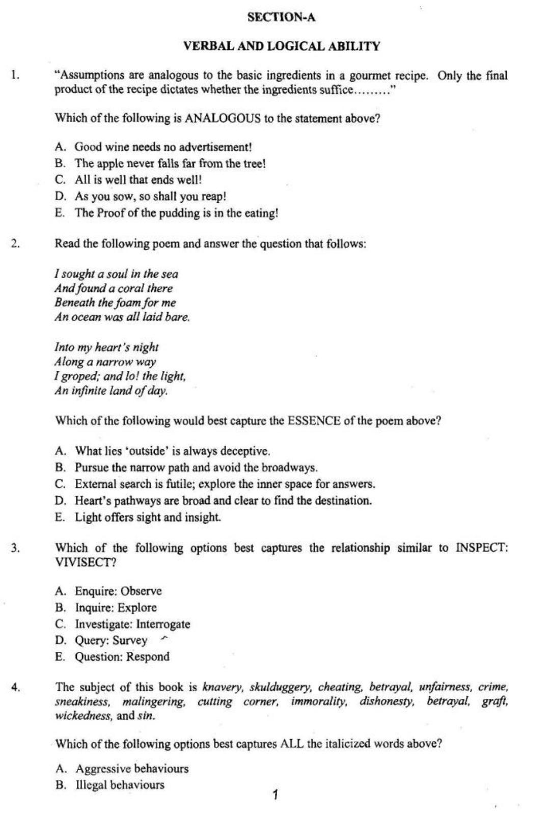XAT 2016 Question Papers - Page 2
