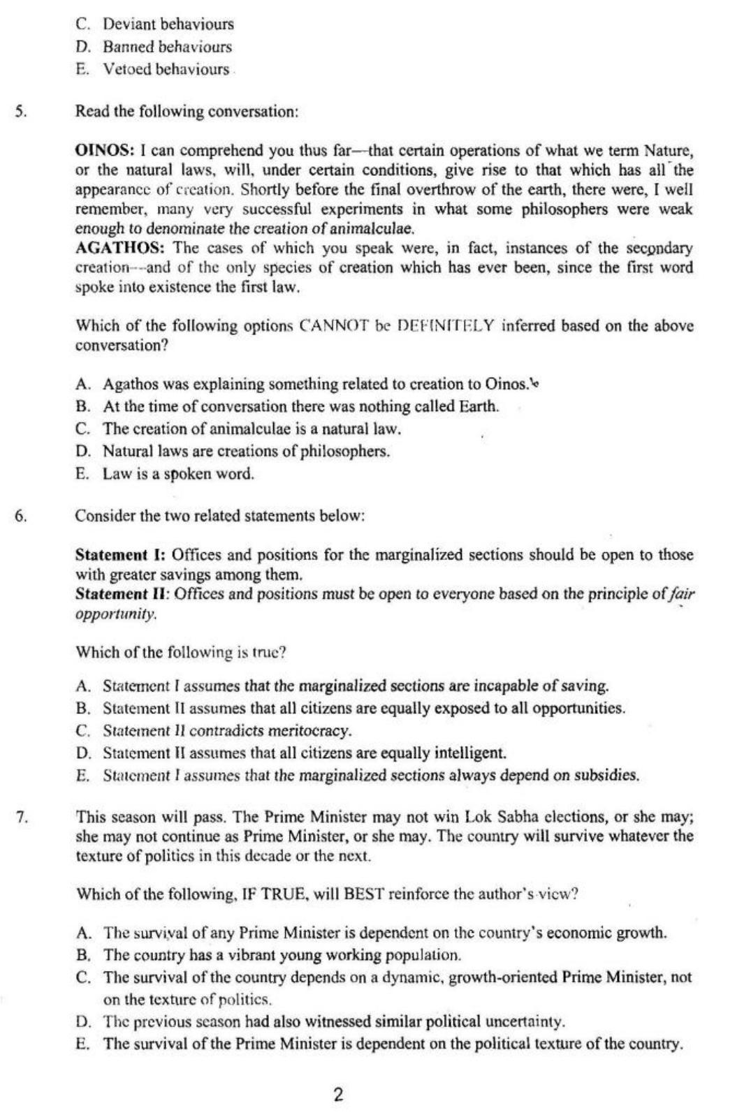 XAT 2016 Question Papers - Page 3