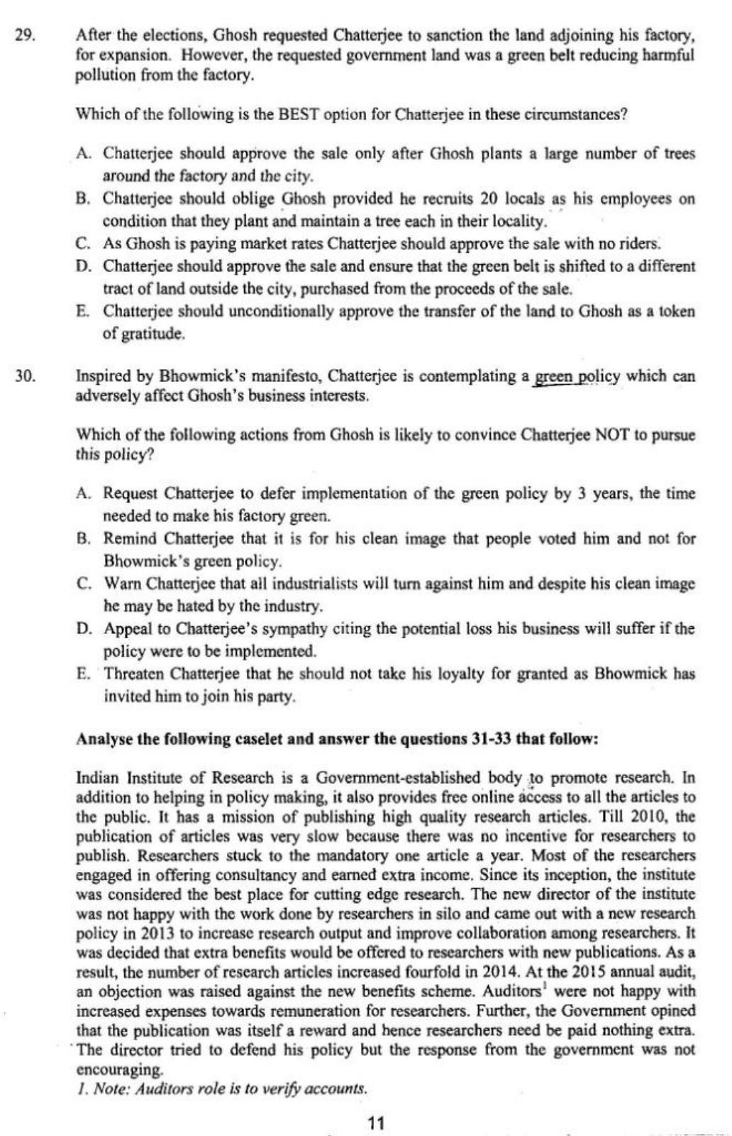 XAT 2016 Question Papers - Page 12