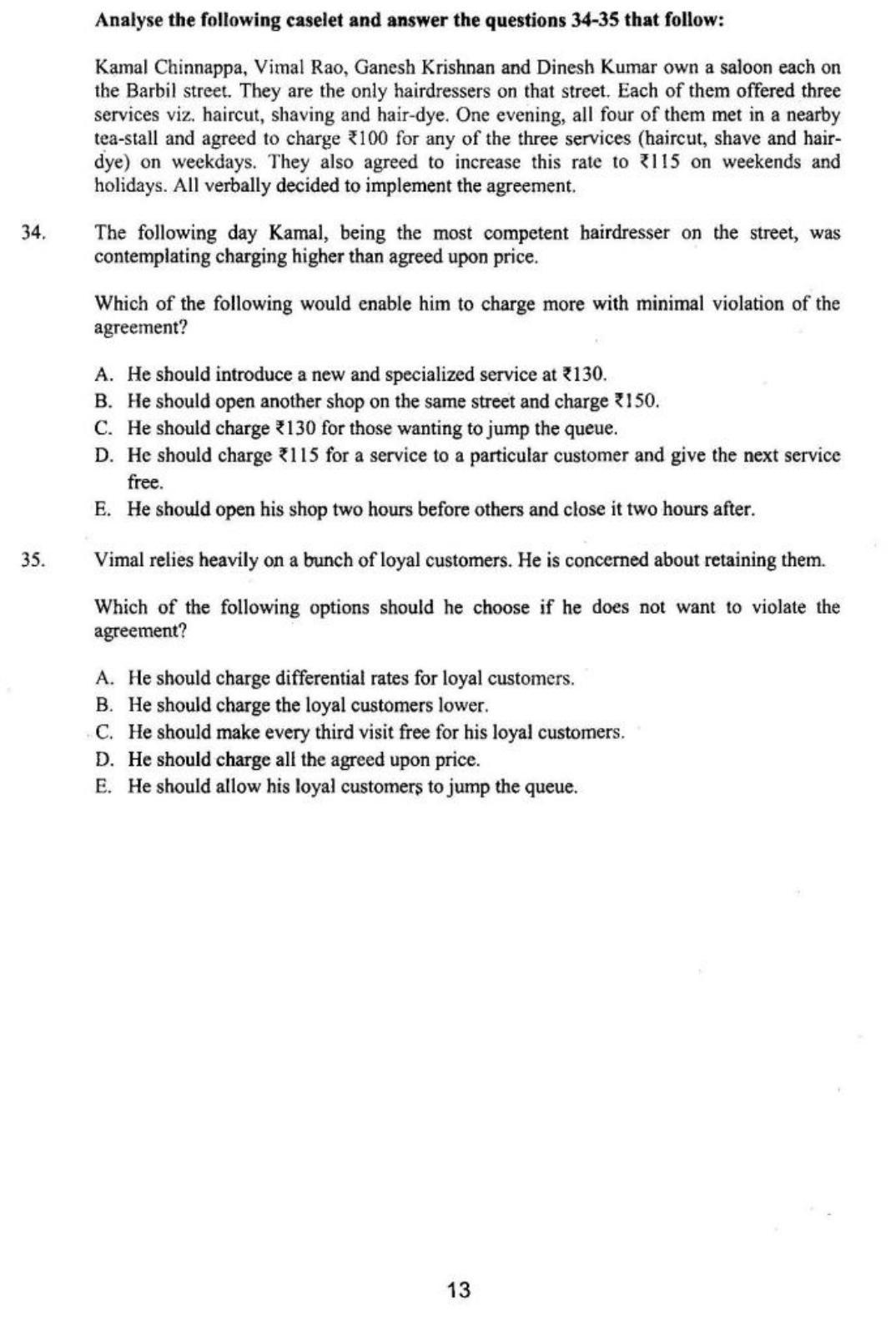 XAT 2016 Question Papers - Page 14
